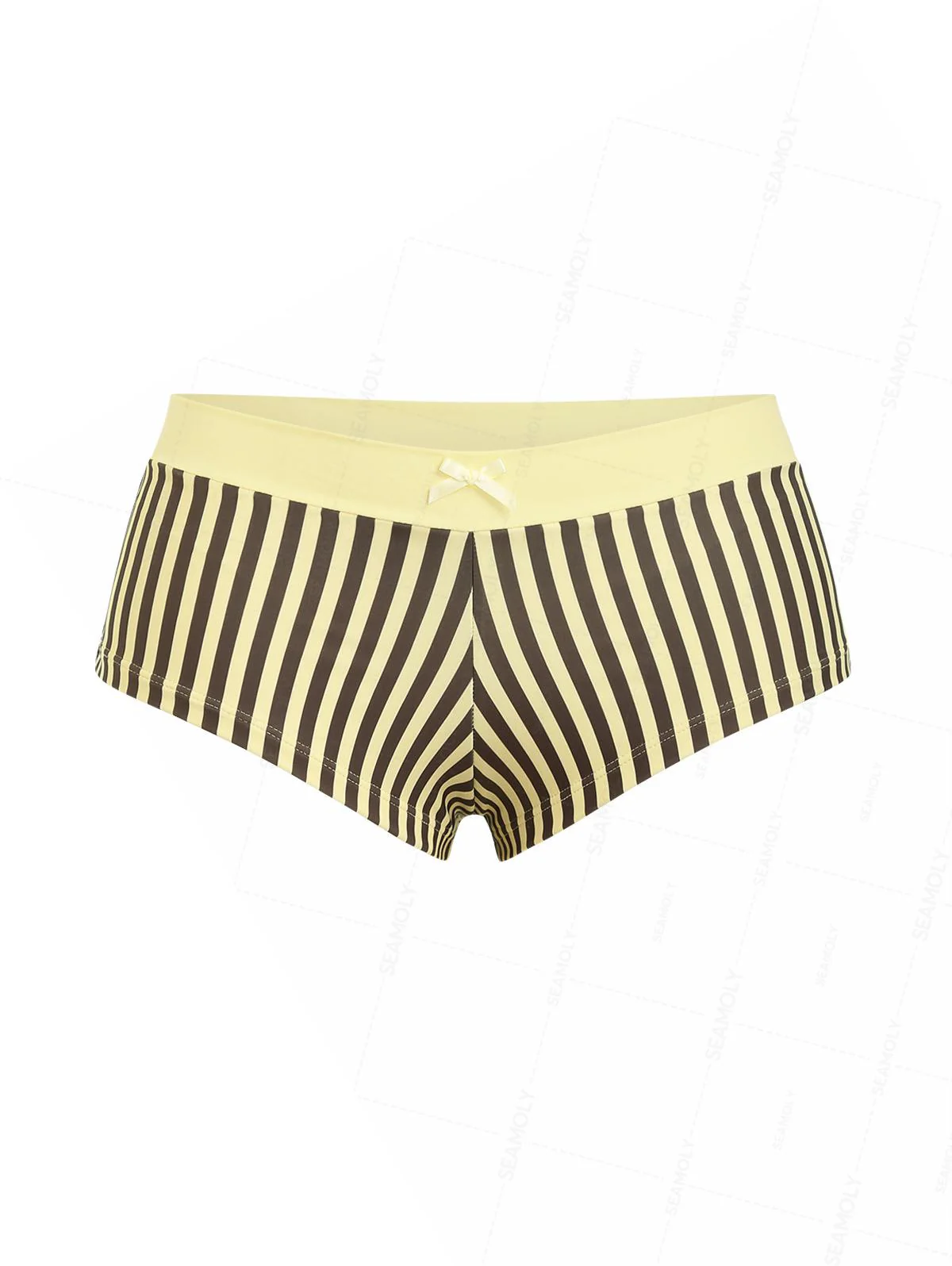 Seamolly Bikinihose mit Streifen und Schleife, freche Badeshorts