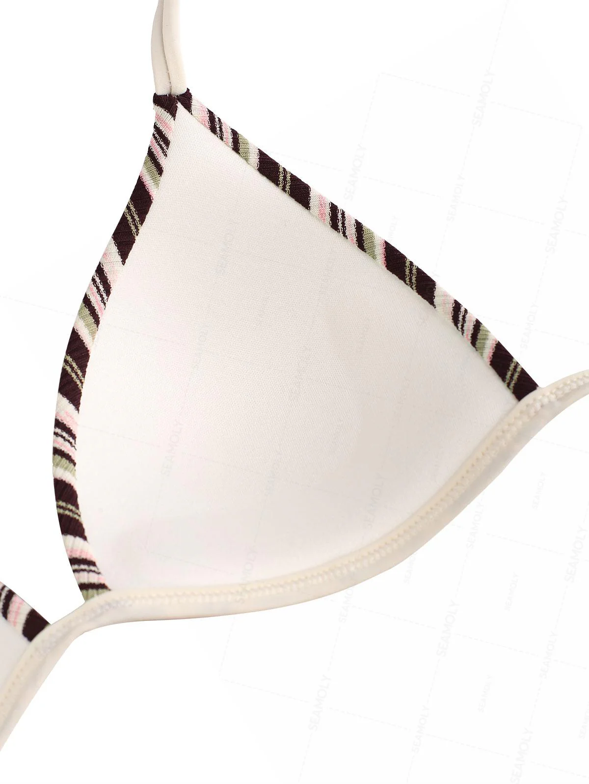 Seamolly Bikini-Set mit Streifen, Dreieck-Push-Up-Oberteil und frechem brasilianischem Höschen - Image 4