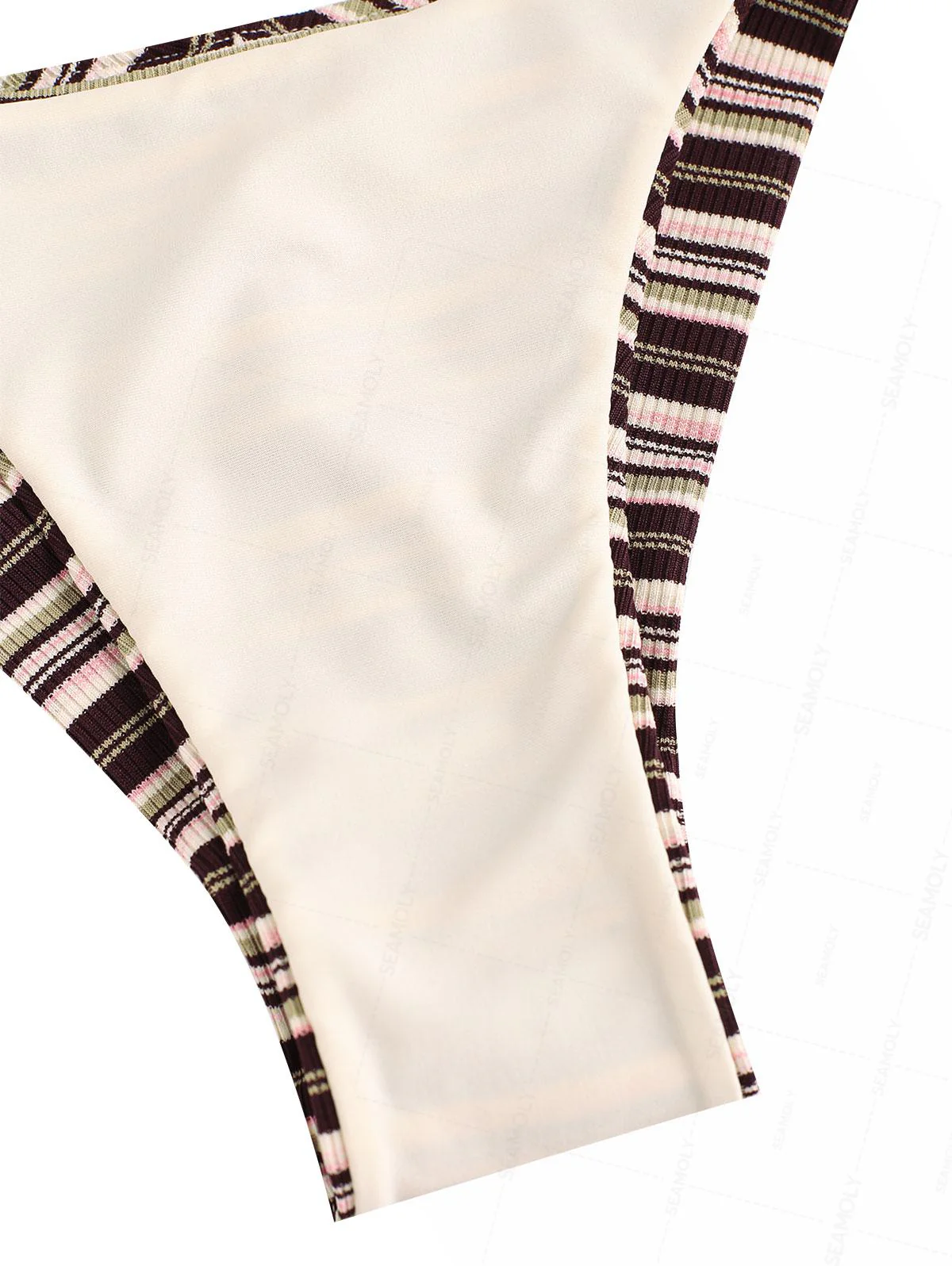 Seamolly Bikini-Set mit Streifen, Dreieck-Push-Up-Oberteil und frechem brasilianischem Höschen - Image 6