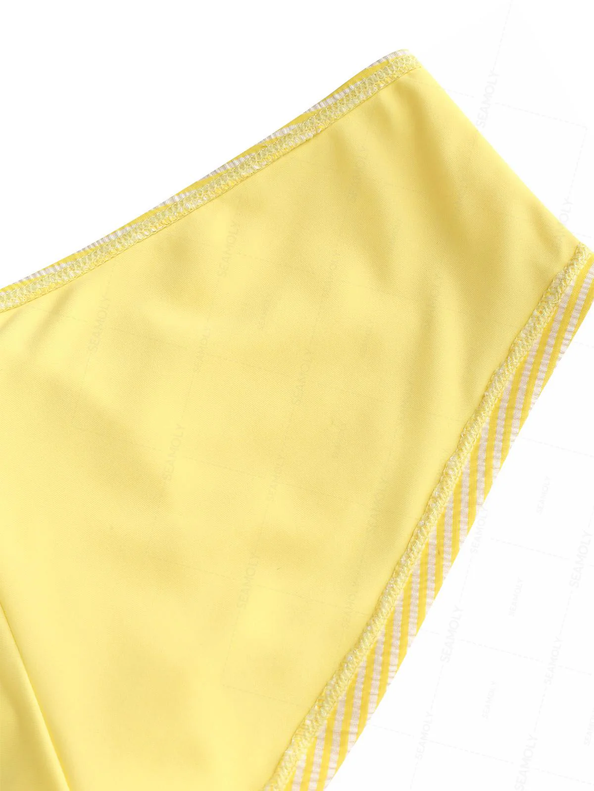 Seamolly Gestreifte Bikinihose mit Ösen und Schnürung, freche Badeshorts - Image 5