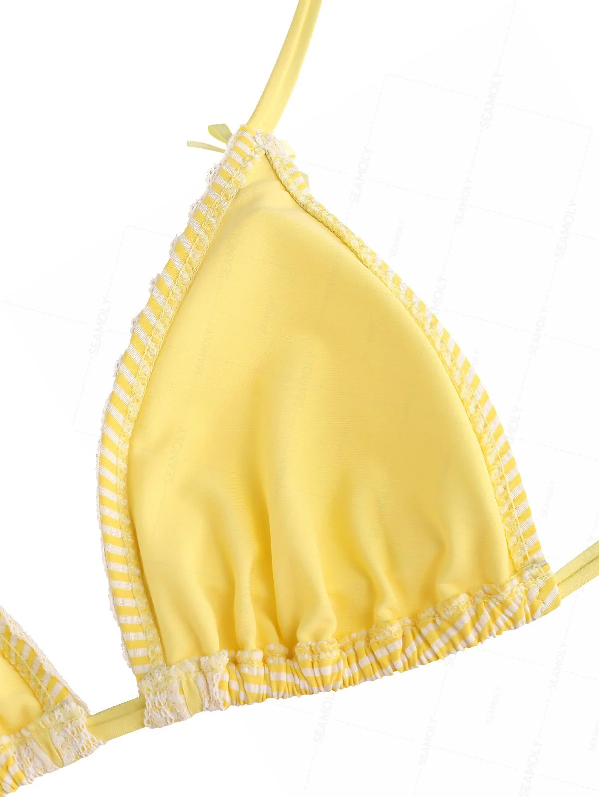 Seamolly Bikini-Set mit gestreiftem Spitzen-Triangel-Top und frechem brasilianischem Höschen - Image 4
