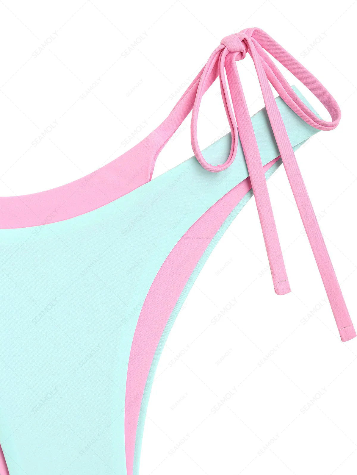 Seamolly 3-teiliger Badeanzug – Colorblock-Bikini-Set mit zweifarbigem O-Ring-Detail und passendem Überwurfrock - Image 6