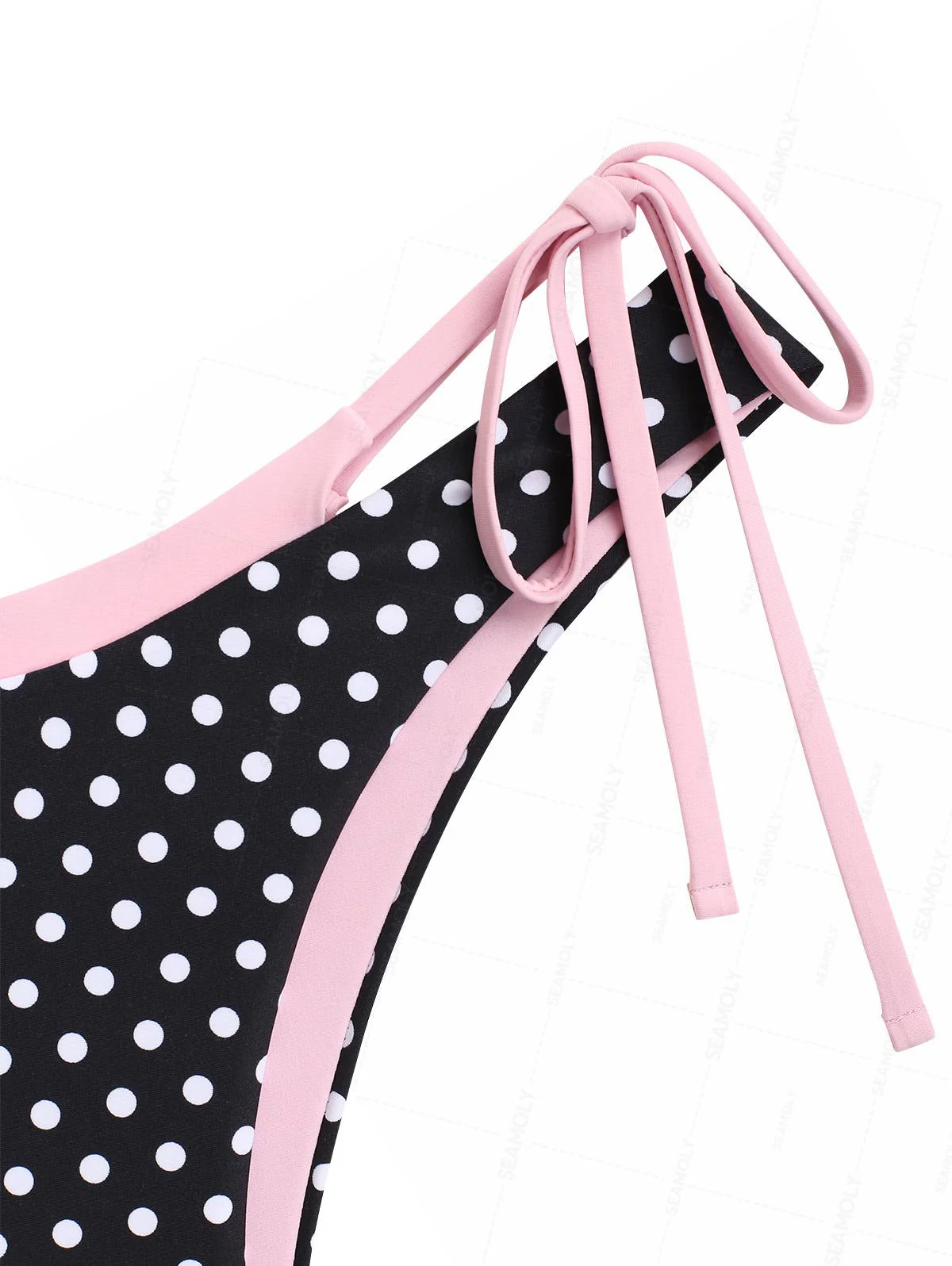 Seamolly Bikini-Set mit Kontrastfarben-Polka-Dot-Print und O-Ring, doppellagig - Image 6