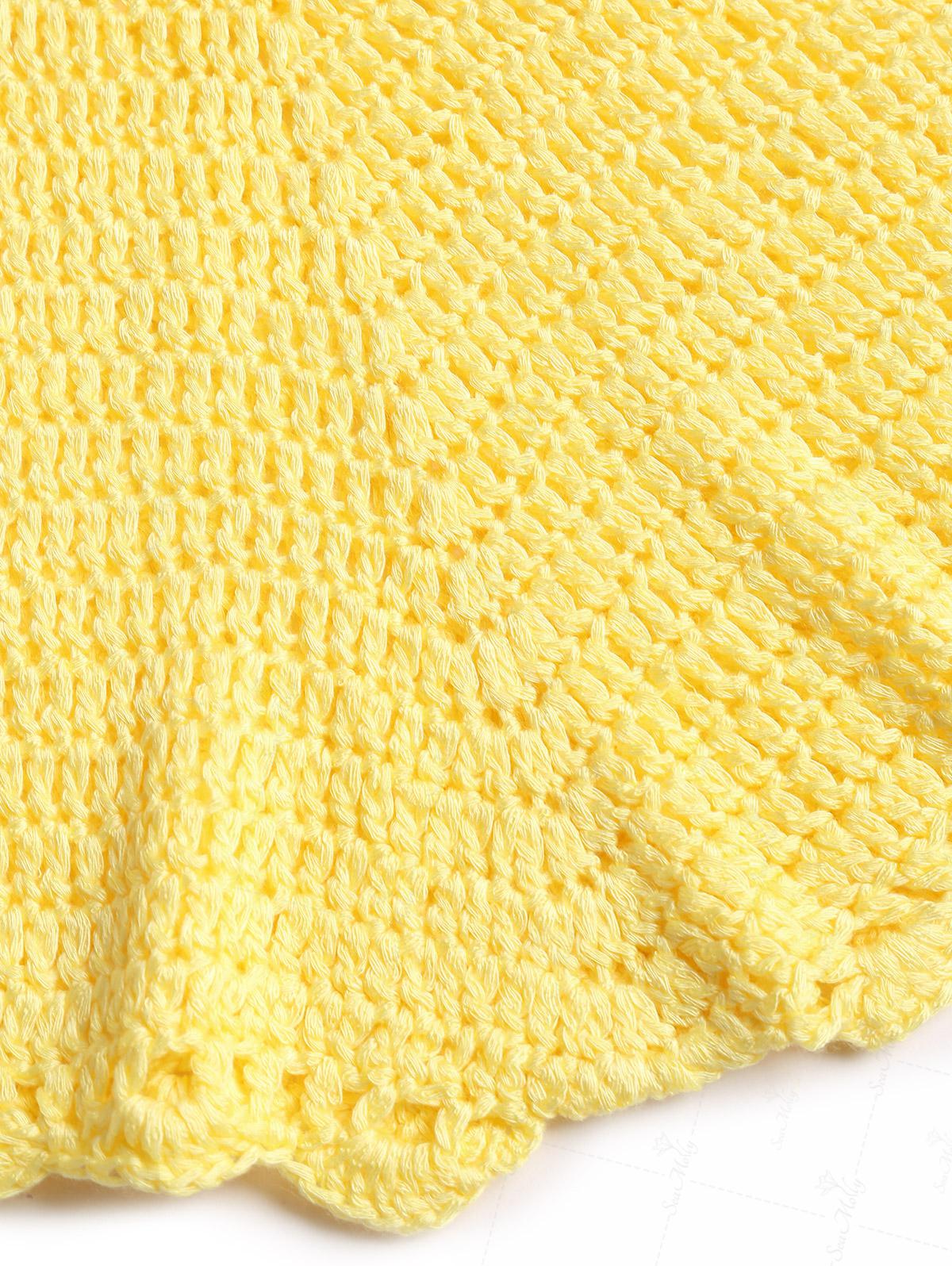 Häkelstrick-Strand-Überzug mit niedriger Taille, Micro-Mini-Shorts - Image 7