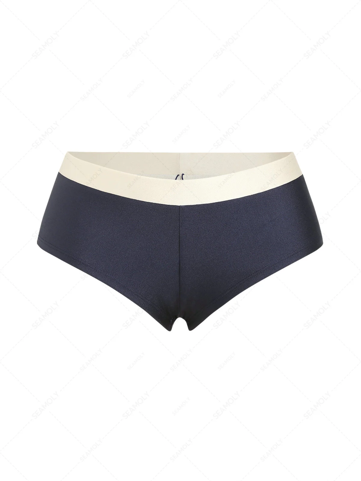 Seamolly 3-teiliges zweifarbiges O-Ring-Doppellagen-Bikini-Set mit frechen Boyshorts - Image 11