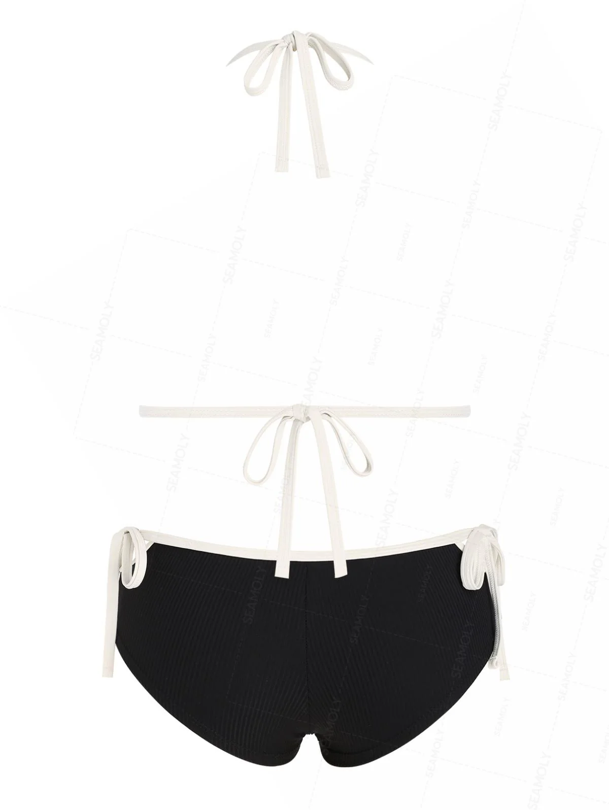 Seamolly Bikini-Set mit kontrastfarbenen Einfassungen, Cut-outs und seitlichen Bindebändern - Image 2