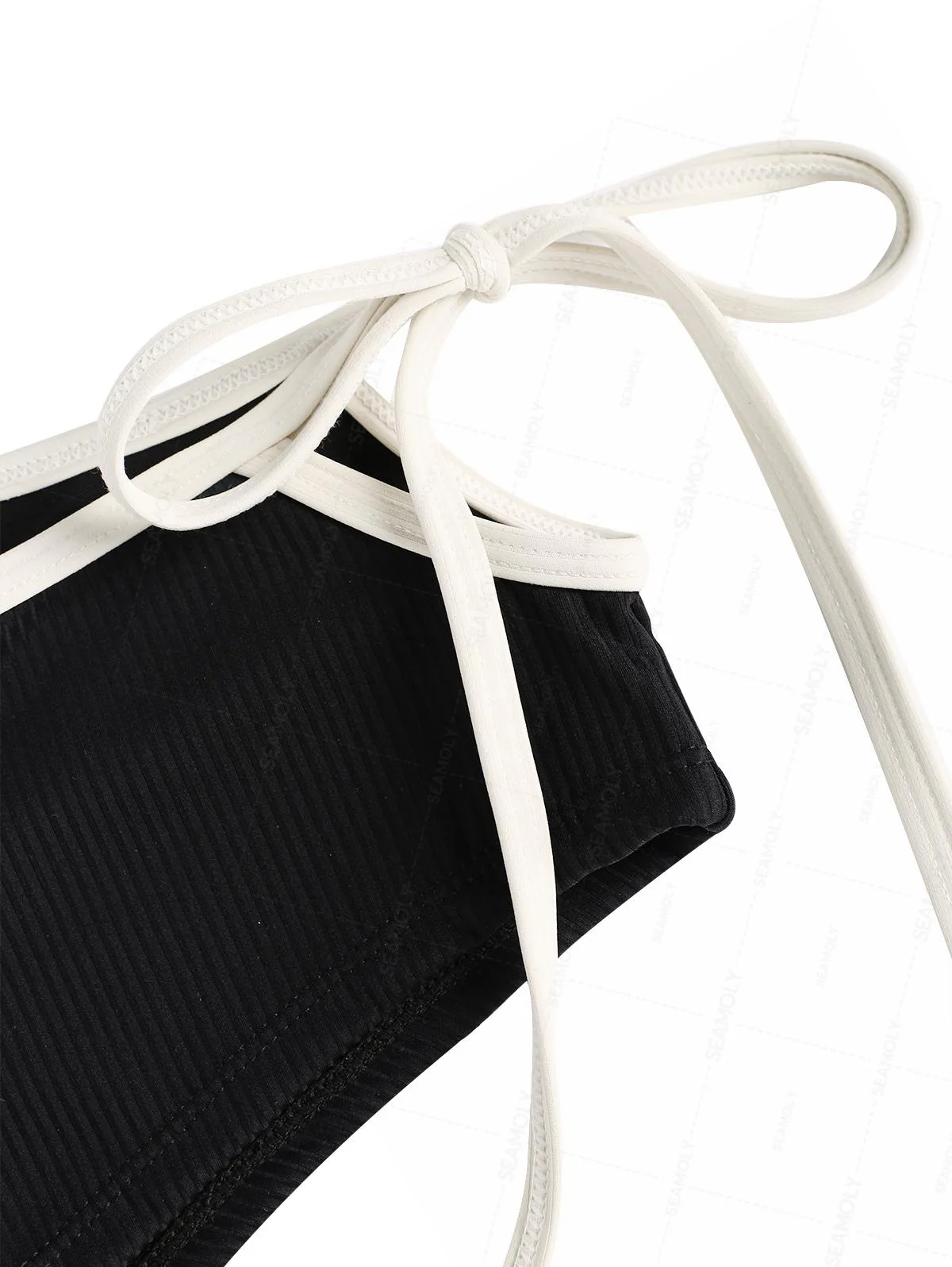 Seamolly Bikini-Set mit kontrastfarbenen Einfassungen, Cut-outs und seitlichen Bindebändern - Image 6