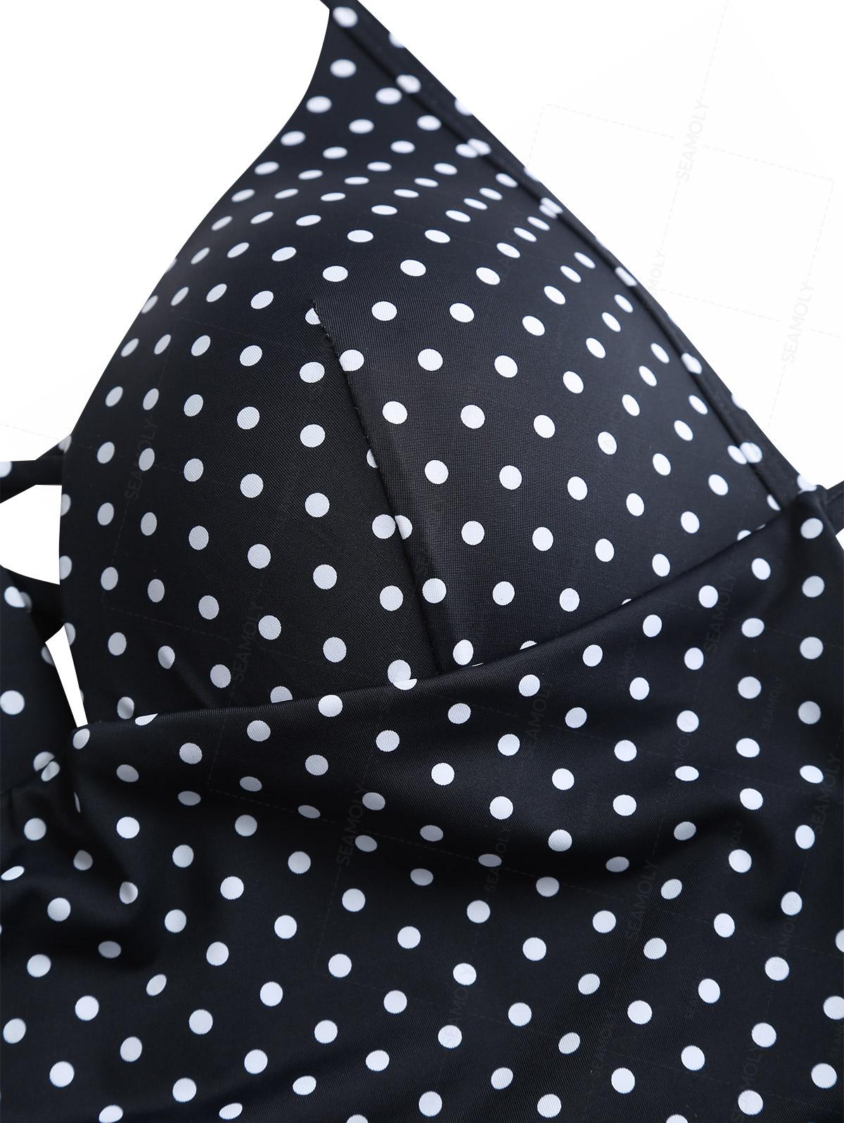 Seamolly Vintage-Badeanzug im Pin-up-Stil der 1950er Jahre mit Polka-Dots, offenem Rücken und Neckholder - Image 6