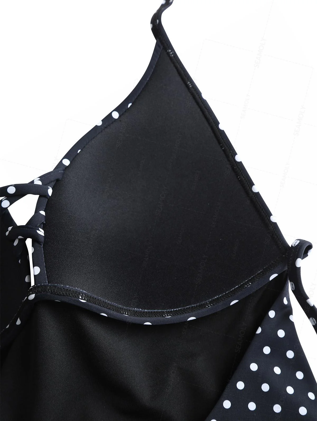 Seamolly Vintage-Badeanzug im Pin-up-Stil der 1950er Jahre mit Polka-Dots, offenem Rücken und Neckholder - Image 7