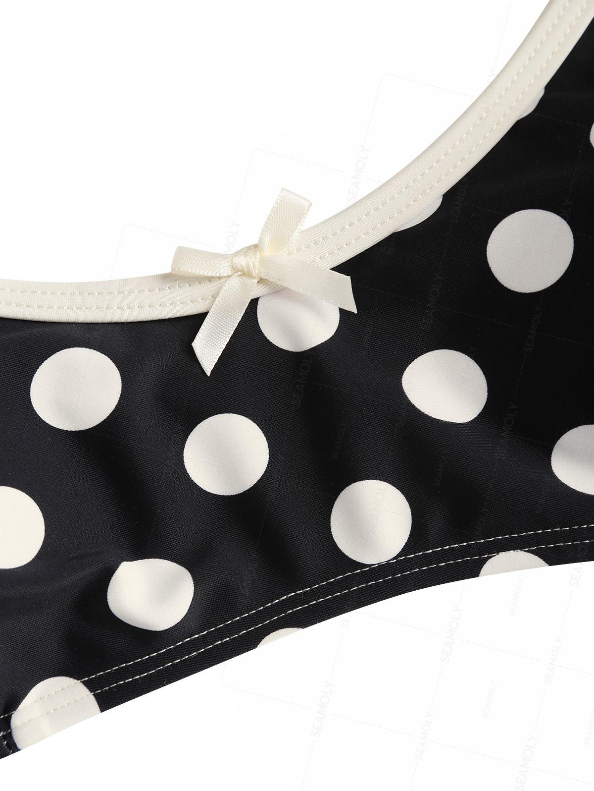 Seamolly Polka Dot Print Tank Style Cheeky Boyshorts Bikini Set - Image 3