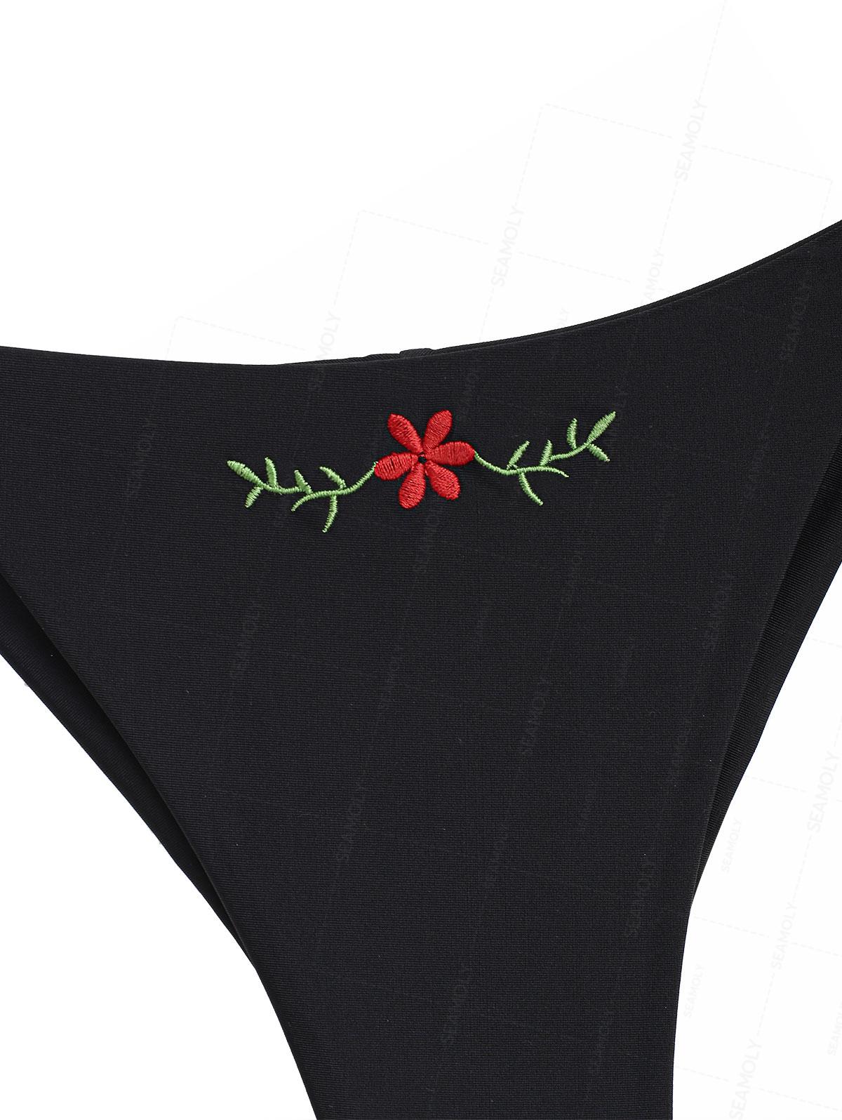 Seamolly Vintage-Bikini-Set mit Stickerei: Neckholder-Triangel-Top und freches brasilianisches Höschen - Image 5
