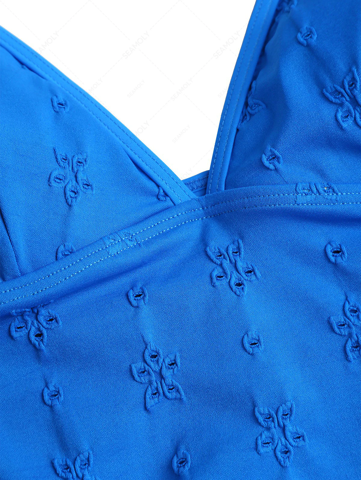 Seamolly – Bikini-Tankini-Set aus recyceltem Stoff mit floralem Jacquard-Neckholder und seitlicher Schnürung - Image 7