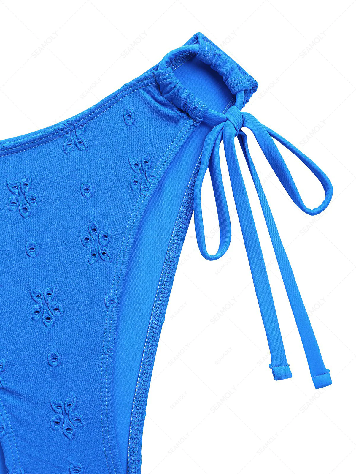 Seamolly – Bikini-Tankini-Set aus recyceltem Stoff mit floralem Jacquard-Neckholder und seitlicher Schnürung - Image 9