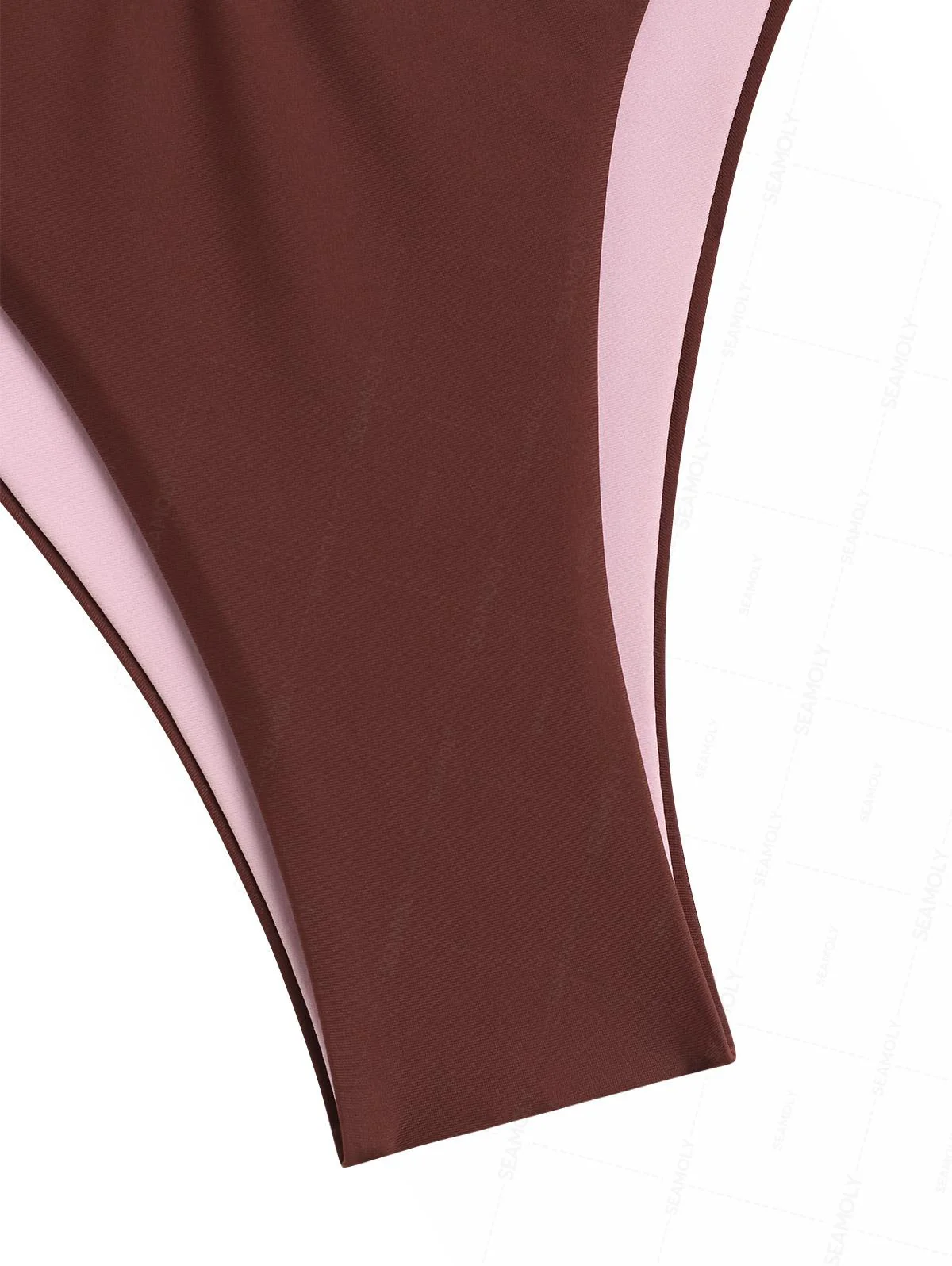 Seamolly Colorblock Zweifarbiger O-Ring Doppellagiger Bikini-Satz - Image 6