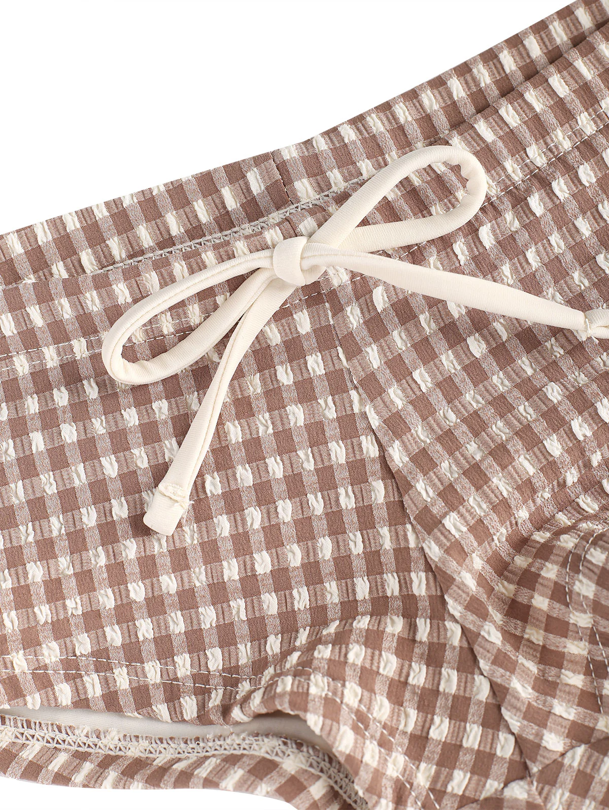 Seamolly Gingham Neckholder-Triangel-Bikini-Set mit Boyshorts - Image 9