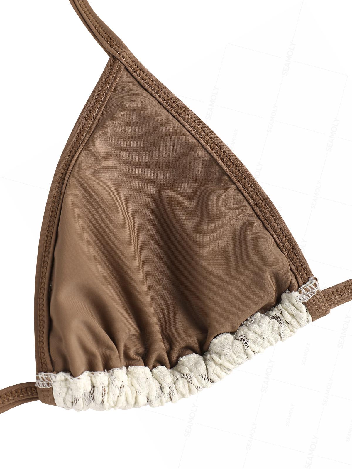 Seamolly Bikini-Set mit kontrastierender Einfassung, Spitzeneinfassung, Cut-outs und seitlichen Bindebändern - Image 7