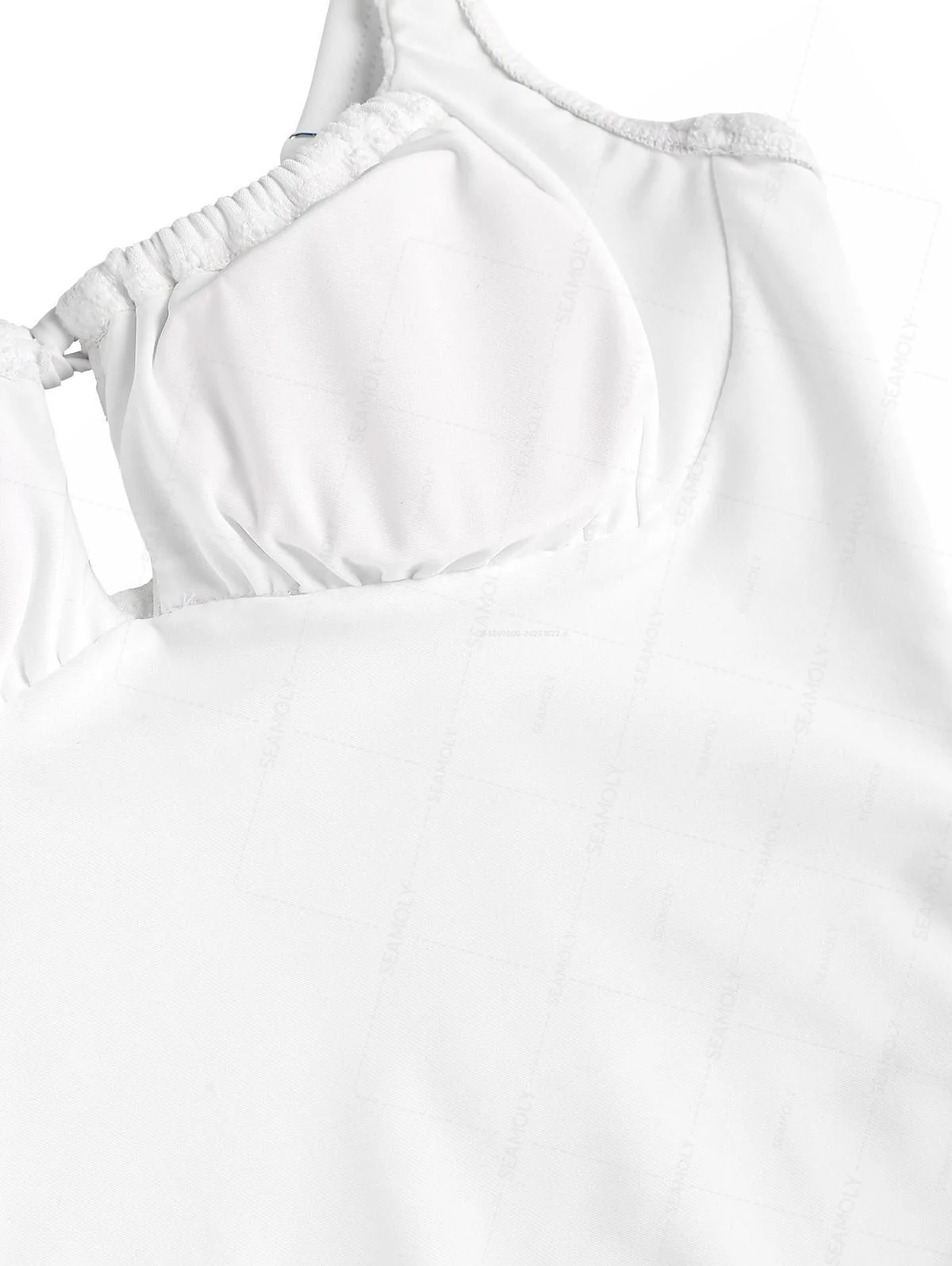 SeamollyTerry Jacquard Badeanzug mit Bindeband vorne - Image 4