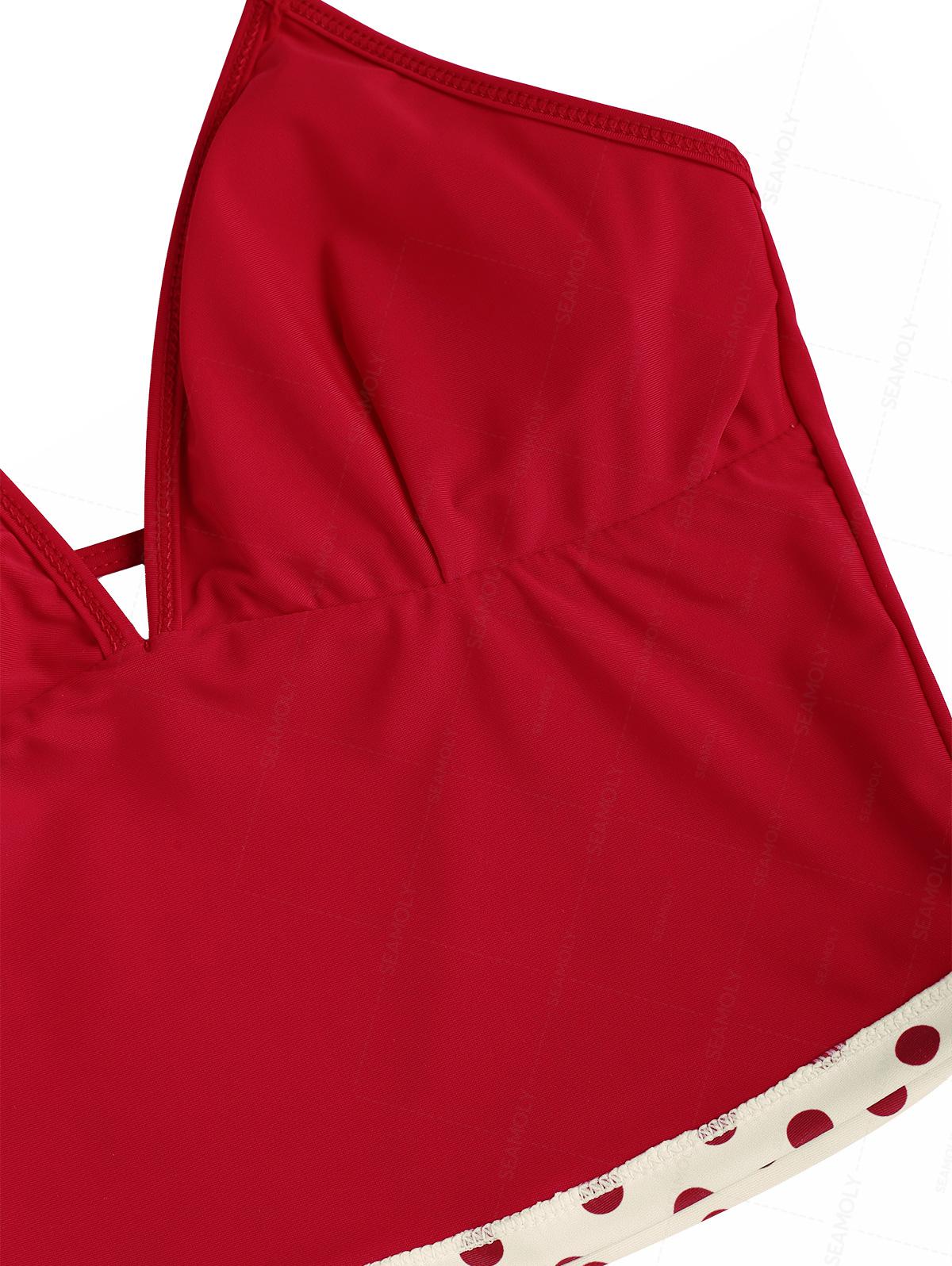 Seamolly – Gepunktetes Neckholder-Tanktop und voll bedeckende Hose – Tankini-Set - Image 5