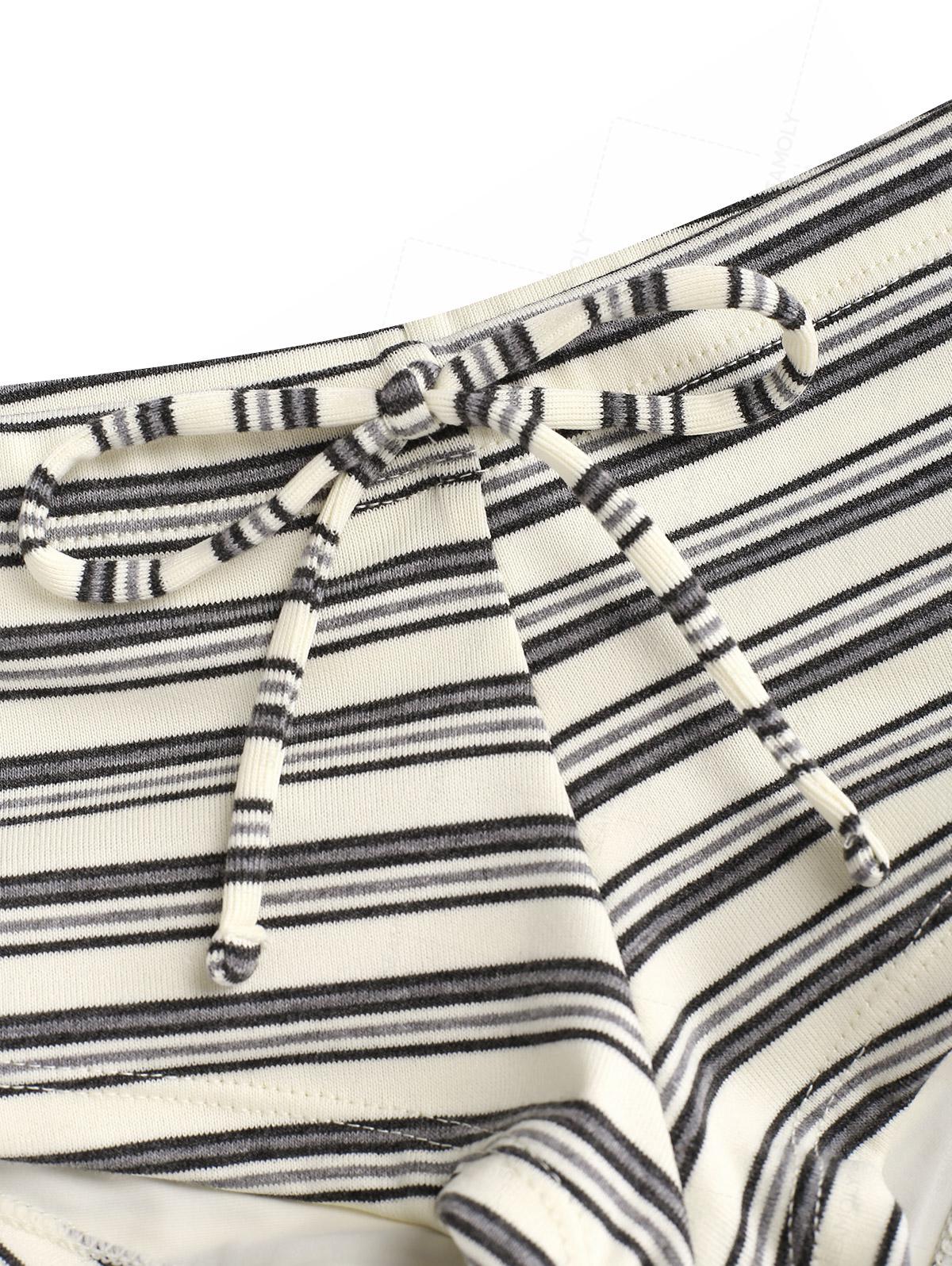 Seamolly Bikinihose mit Streifen, Rippen und Schleife, freche Badeshorts - Image 3