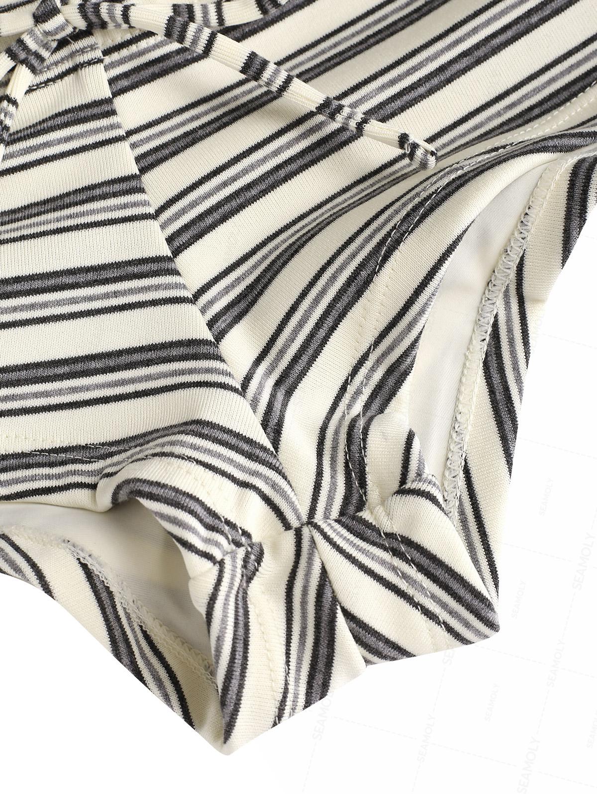 Seamolly Bikinihose mit Streifen, Rippen und Schleife, freche Badeshorts - Image 4
