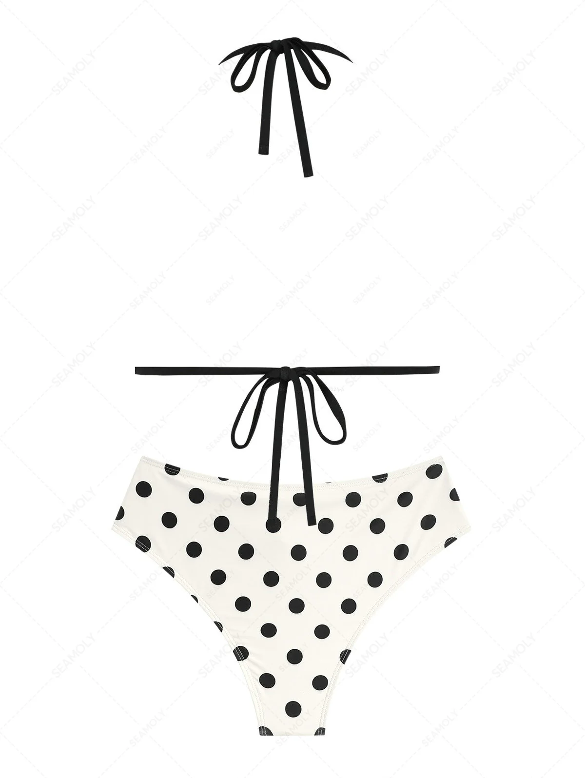 Seamolly Vintage Bikini-Set mit Polka-Dots, Ösen und Schnürung - Image 2