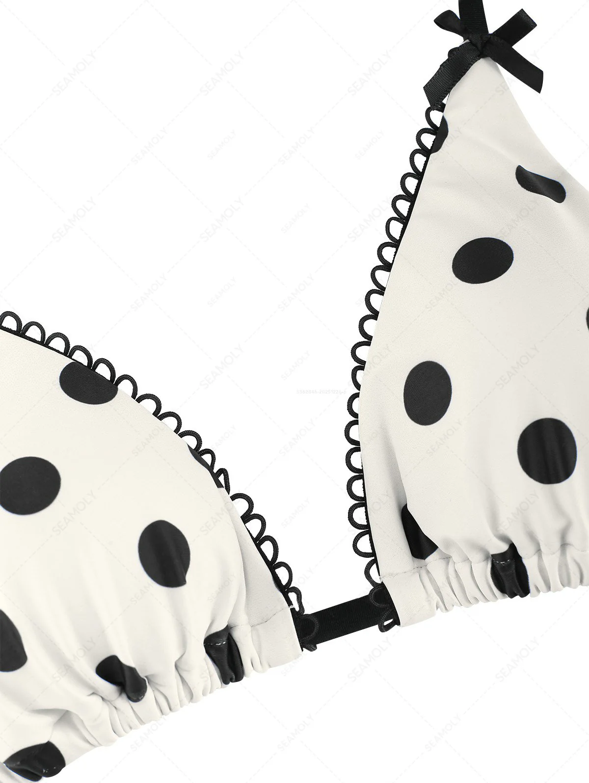 Seamolly Vintage Bikini-Set mit Polka-Dots, Ösen und Schnürung - Image 3