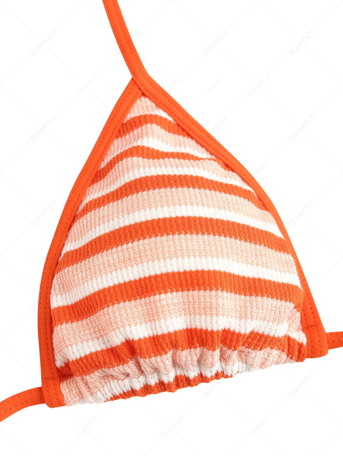 Seamolly Striped Contrast Binding Triangle Cheeky Boyshorts Bikini Set - Image 3