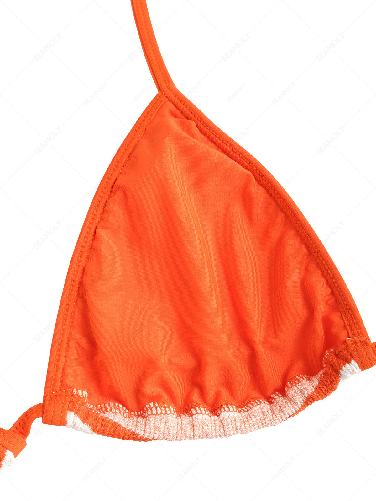 Seamolly Striped Contrast Binding Triangle Cheeky Boyshorts Bikini Set - Image 4