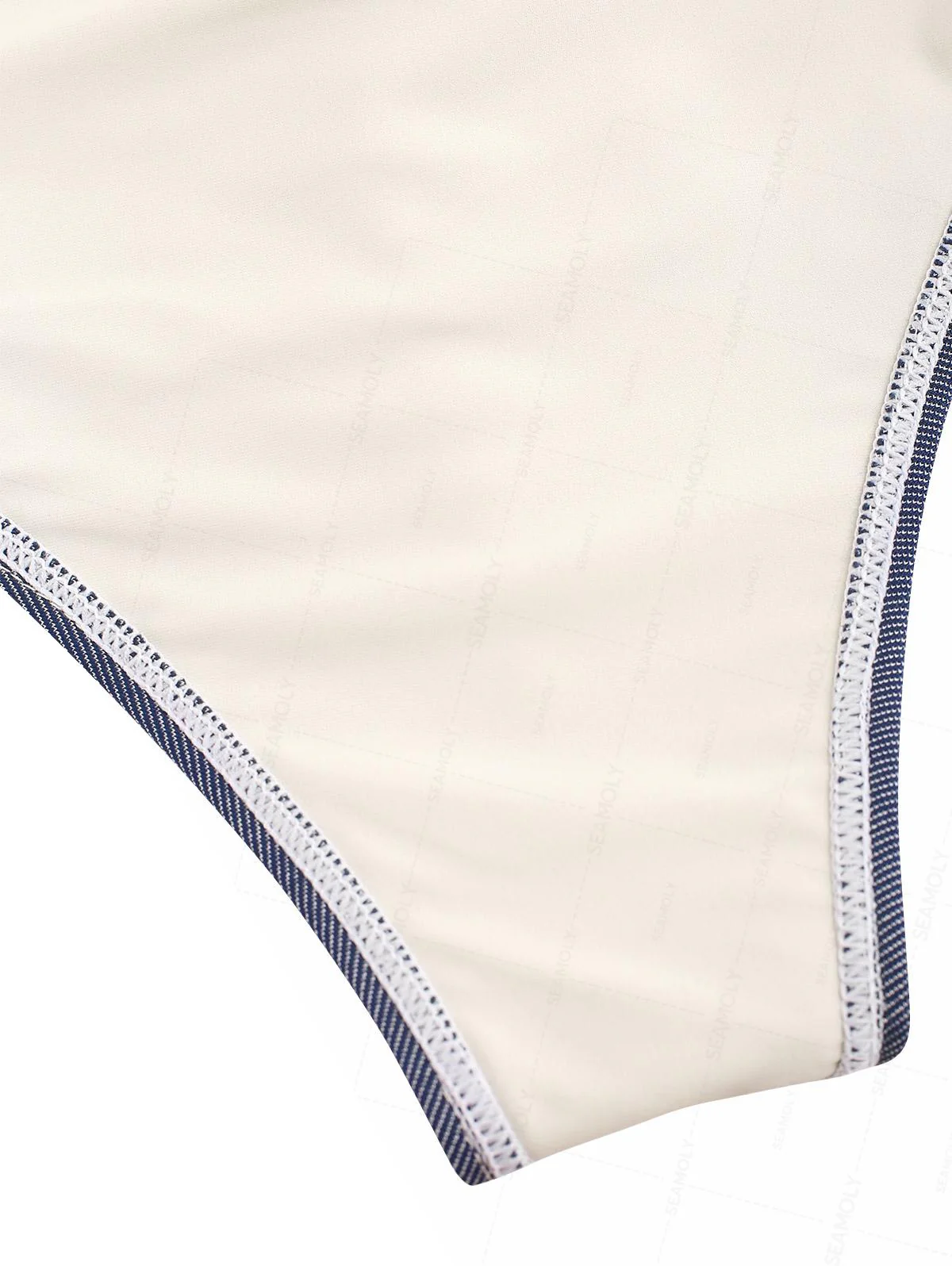 Seamolly Vintage Denim Ösen Schnür-Bikini-Set (halbbedeckt) - Image 6