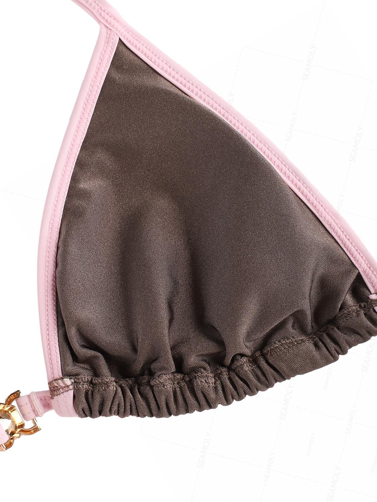 Seamolly Bikini-Set mit kontrastfarbenen Strasssteinen und seitlichen Bindebändern - Image 5