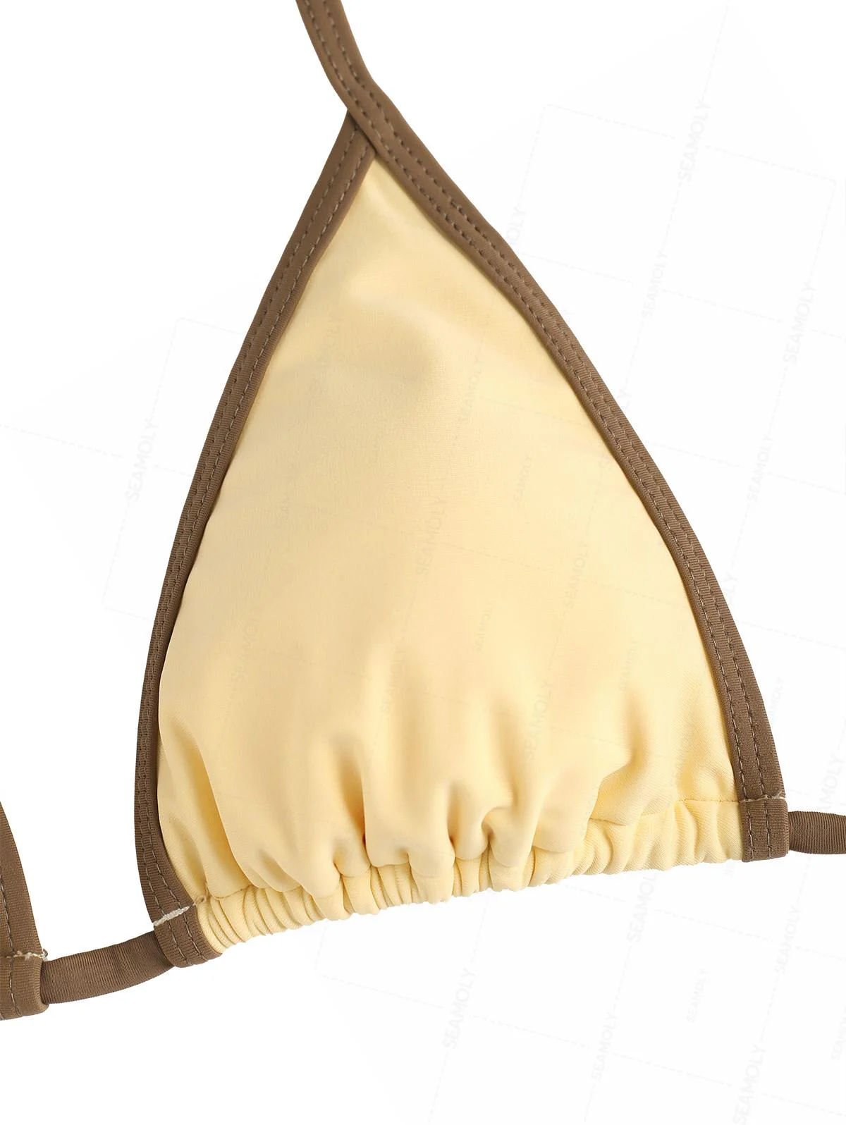 Seamolly Bikini-Set mit kontrastfarbenem Saum, gerafften Rüschen und Neckholder-Triangel-Rock - Image 4