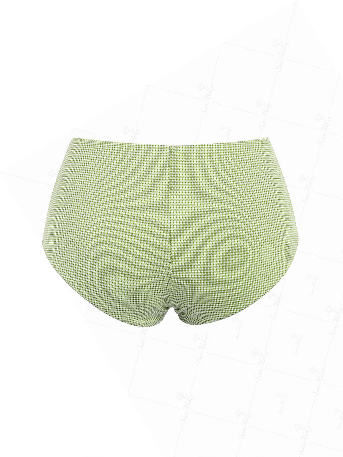 Seamolly Grünes Vichy-Bikini-Höschen, freche Badeshorts - Image 4