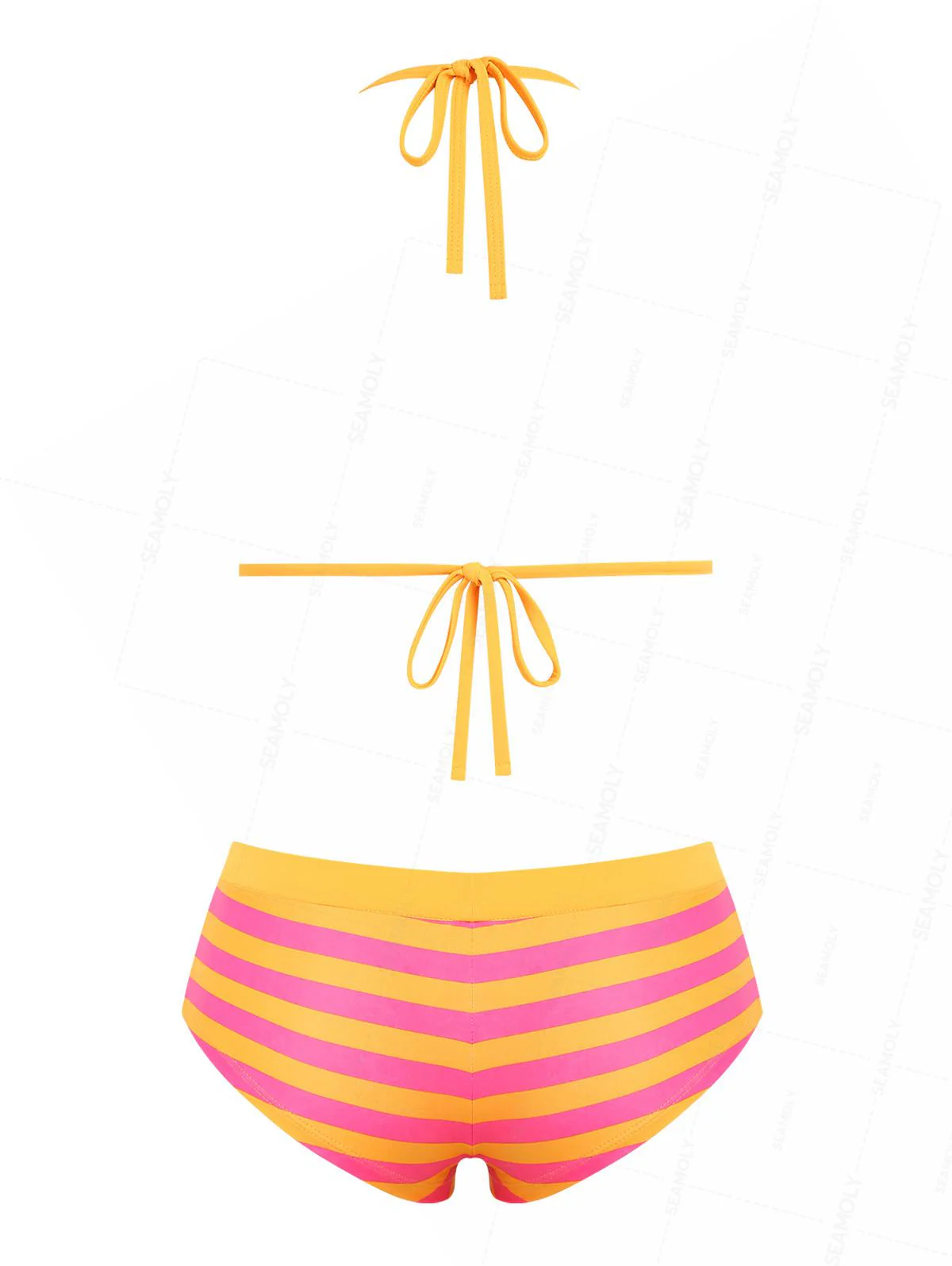 Seamolly Bikini-Set mit Streifen, kontrastfarbenem Einfassband, Triangel-Schnitt und frechen Boyshorts - Image 2