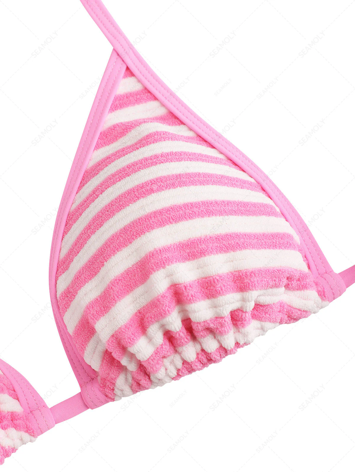 Seamolly Frottee-Bikini-Set mit Streifen und kontrastierender Einfassung, frechen Boyshorts - Image 6