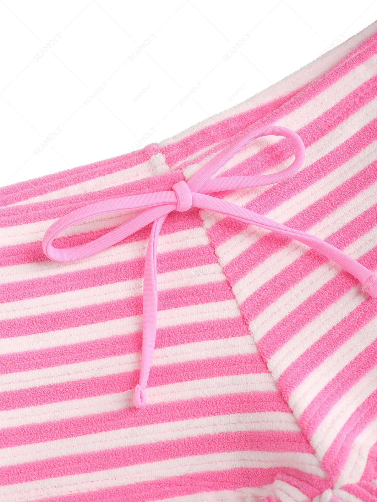 Seamolly Frottee-Bikini-Set mit Streifen und kontrastierender Einfassung, frechen Boyshorts - Image 8