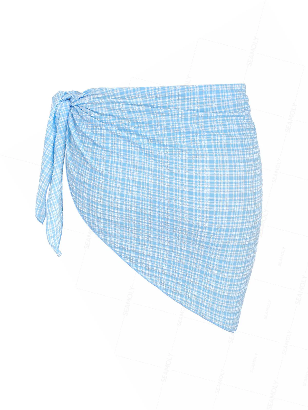 Seamolly Plaid Beach Cover Up Sarong - Image 2