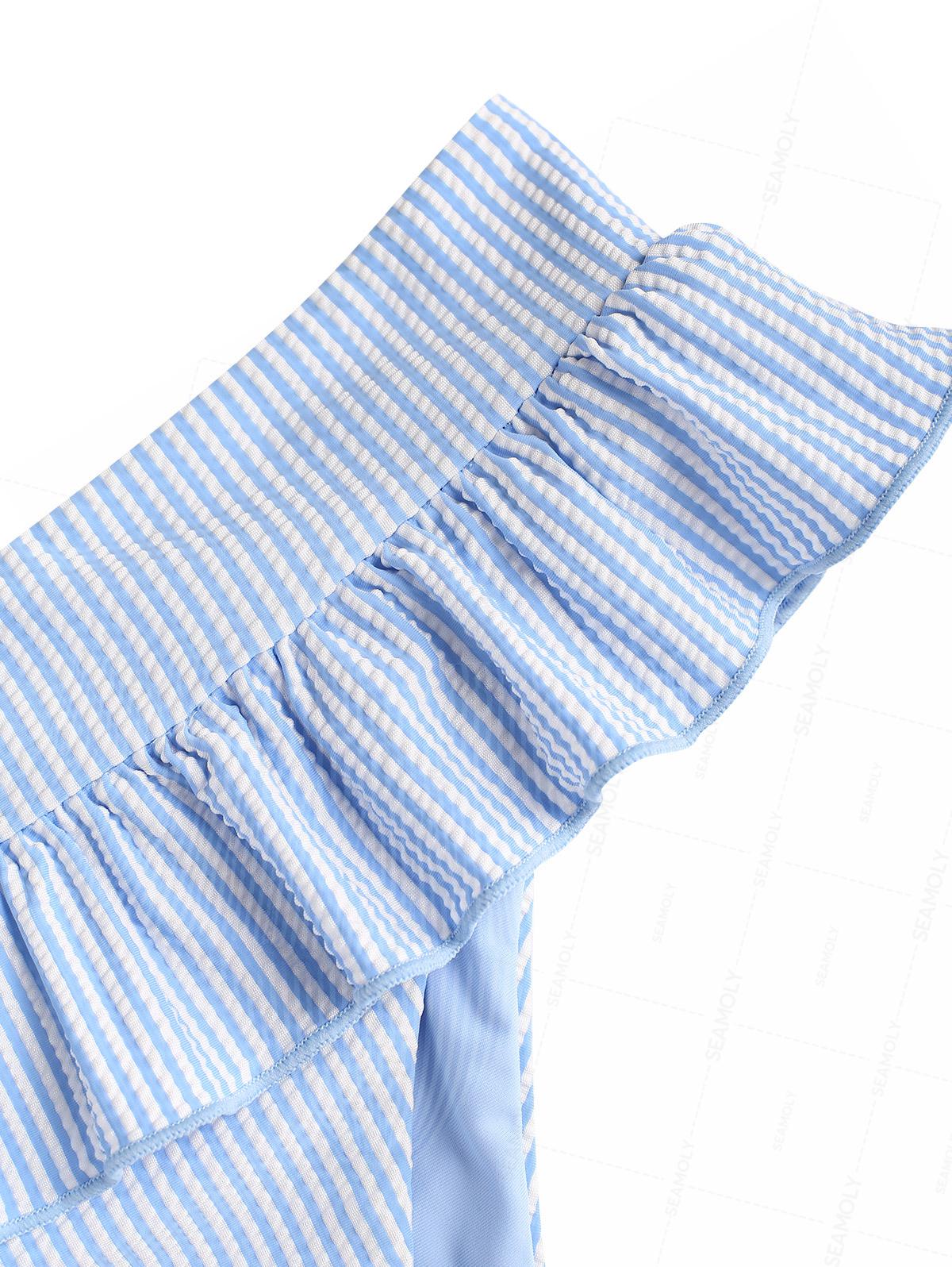 Seamolly – Tief sitzende Bikinihose mit vertikalen Streifen und Schößchenrock - Image 3