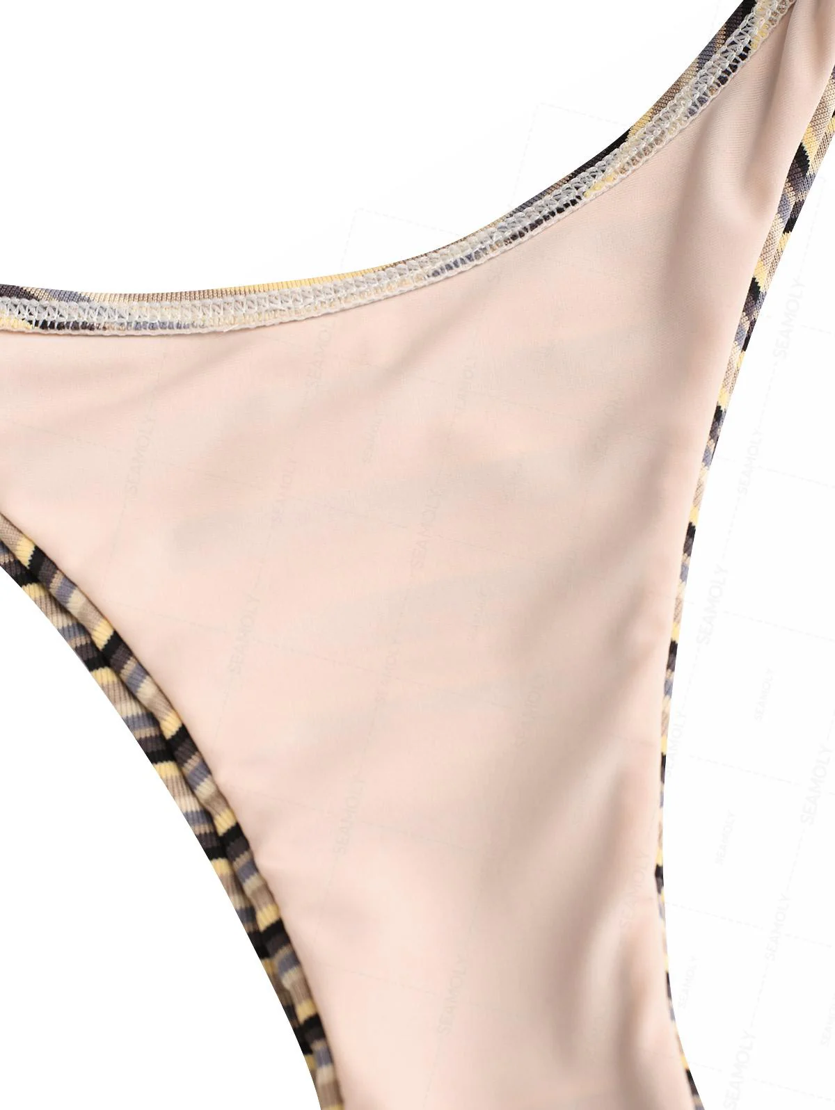 Seamolly Bikini-Set mit Streifen, Schleife, Bügel, Balconette-Schnitt und hohem Beinausschnitt - Image 5