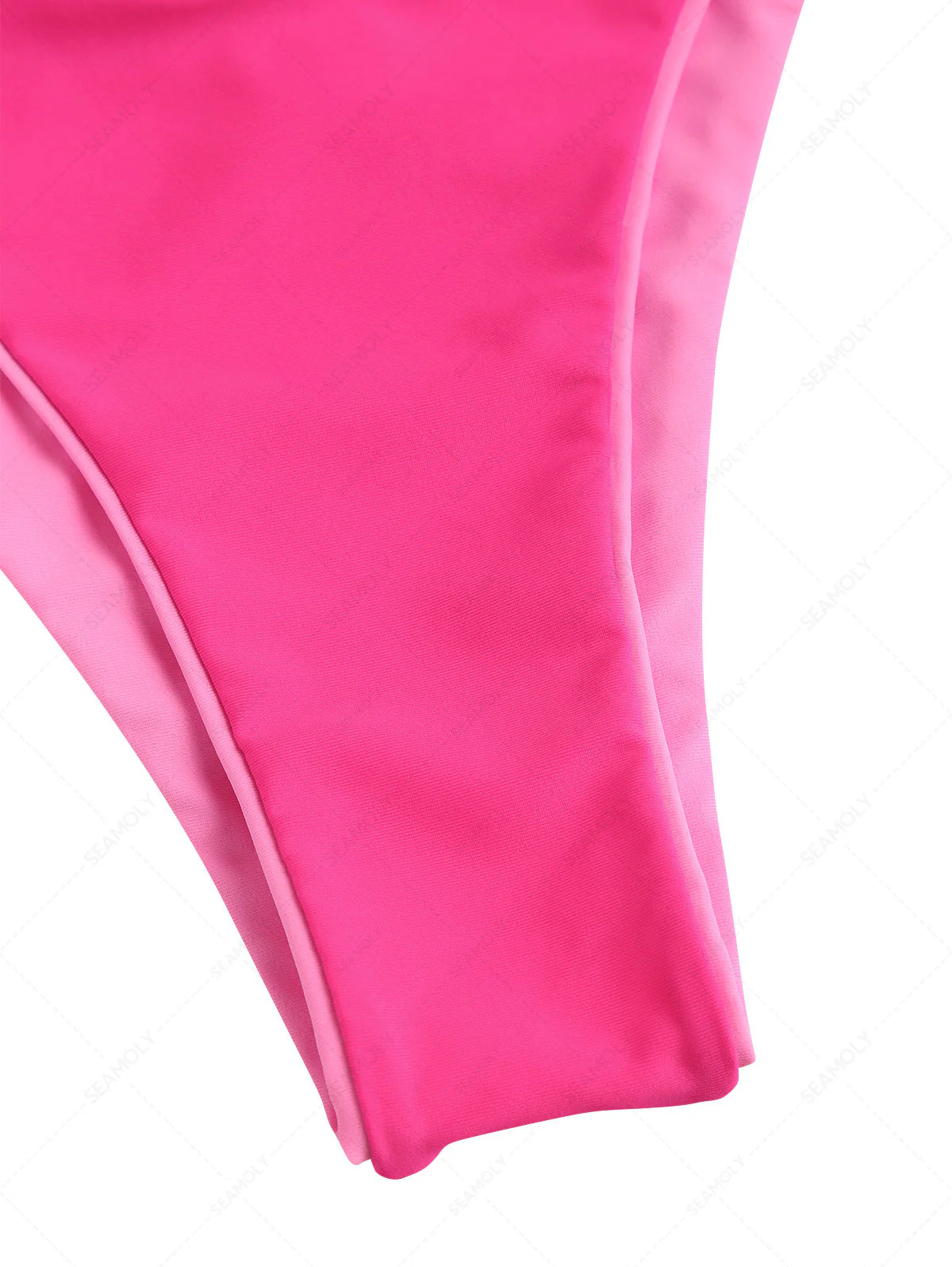 Seamolly Colorblock Zweifarbiger O-Ring Doppellagiger Bikini-Satz - Image 6