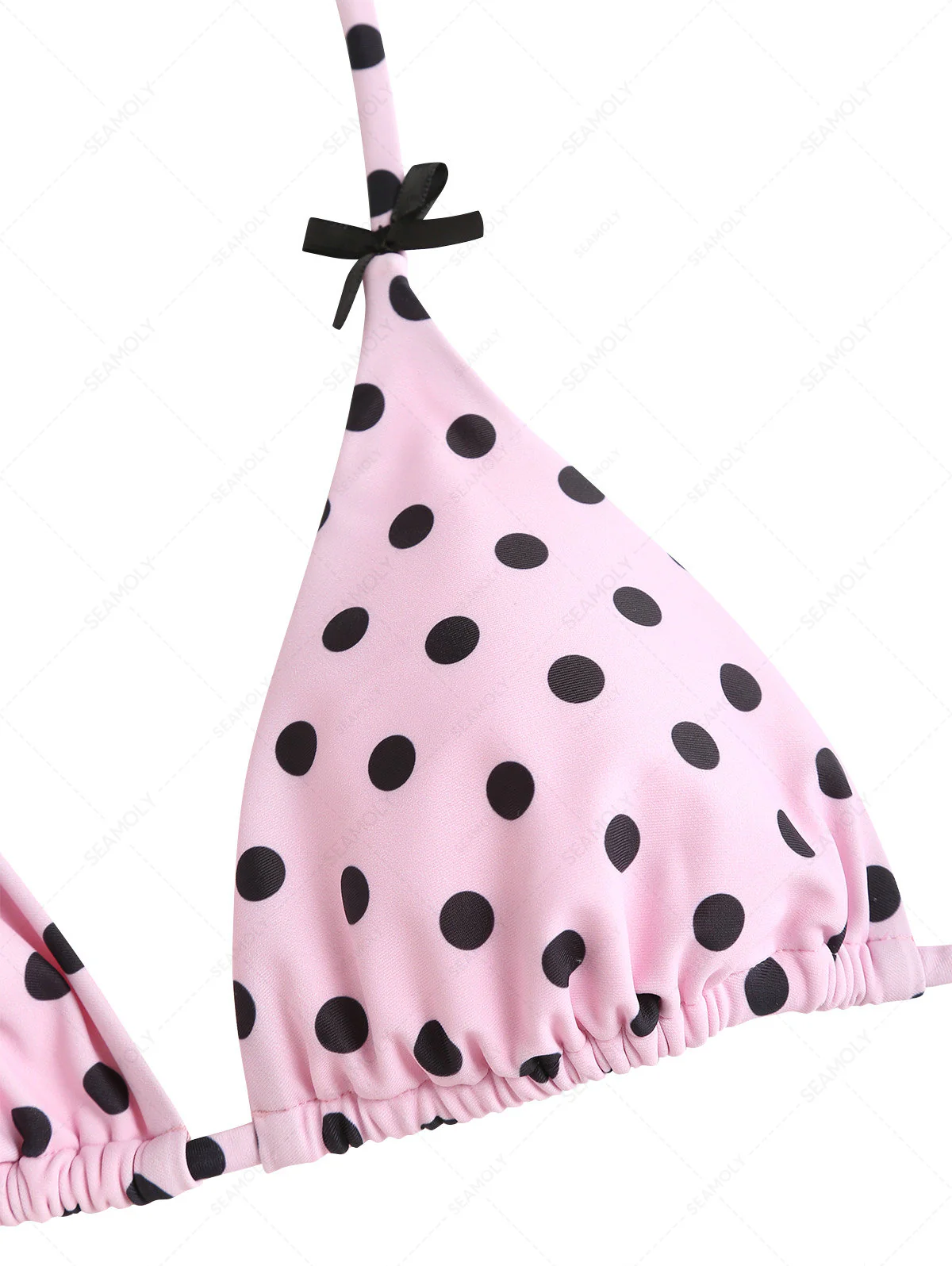 Seamolly Triangel-Bikini-Set mit Polka-Dot-Oberteil und doppellagigen, frechen Boyshorts - Image 3