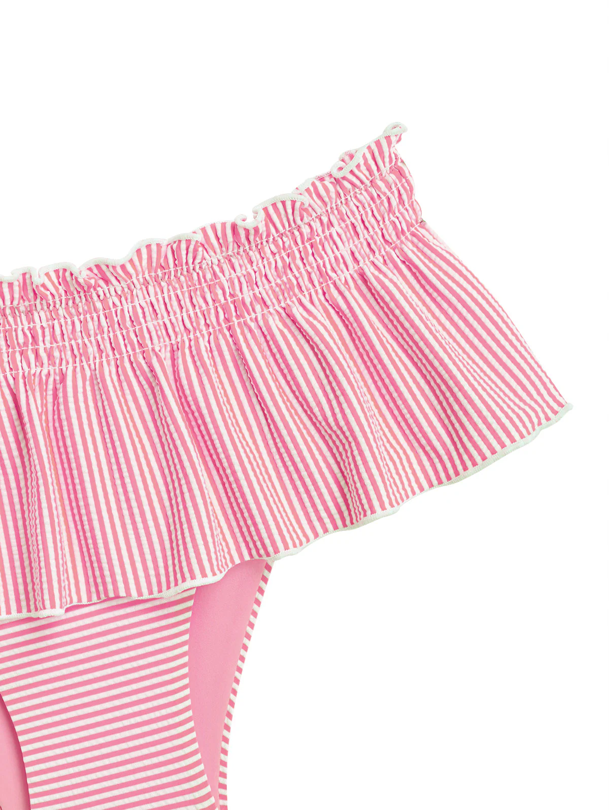 Seamolly Bikini-Set mit Streifen, kontrastfarbener Einfassung und gerafftem Schößchen - Image 5