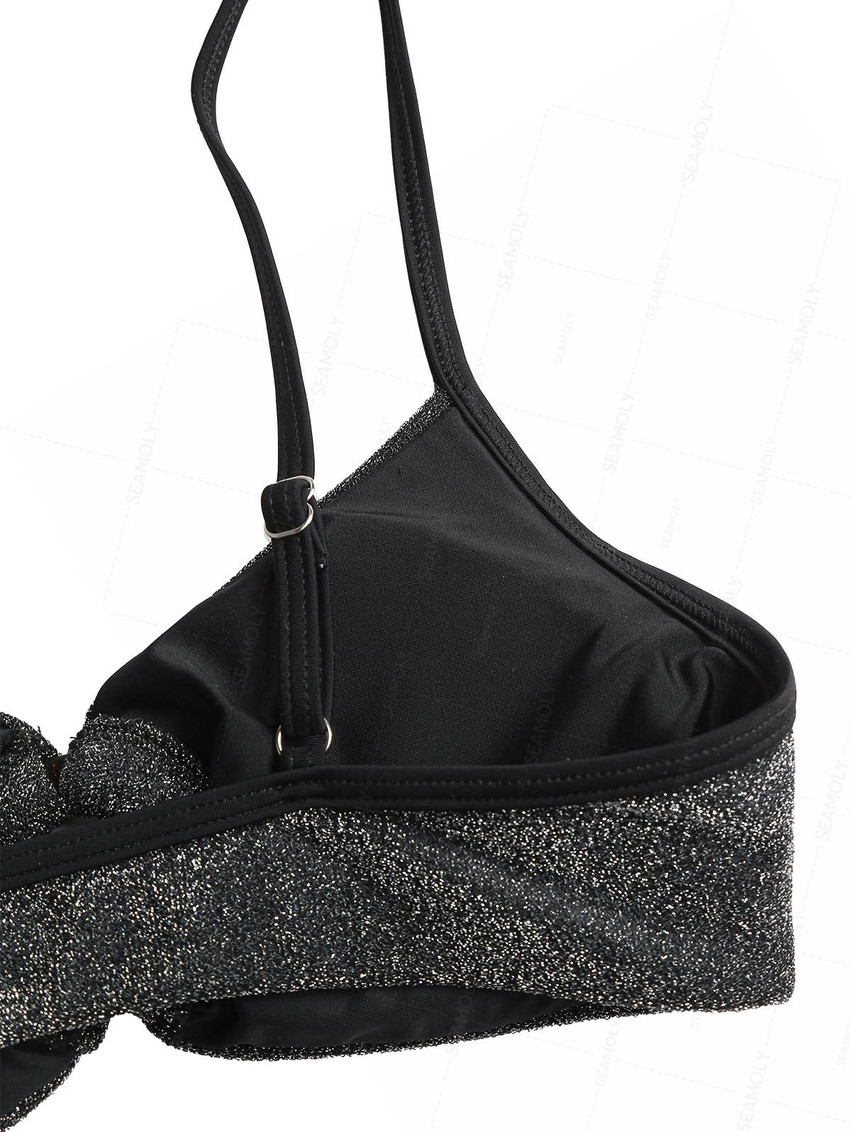 Seamolly – Bikini-Set aus Lurex mit glitzerndem O-Ring und seitlicher Schnürung - Image 8