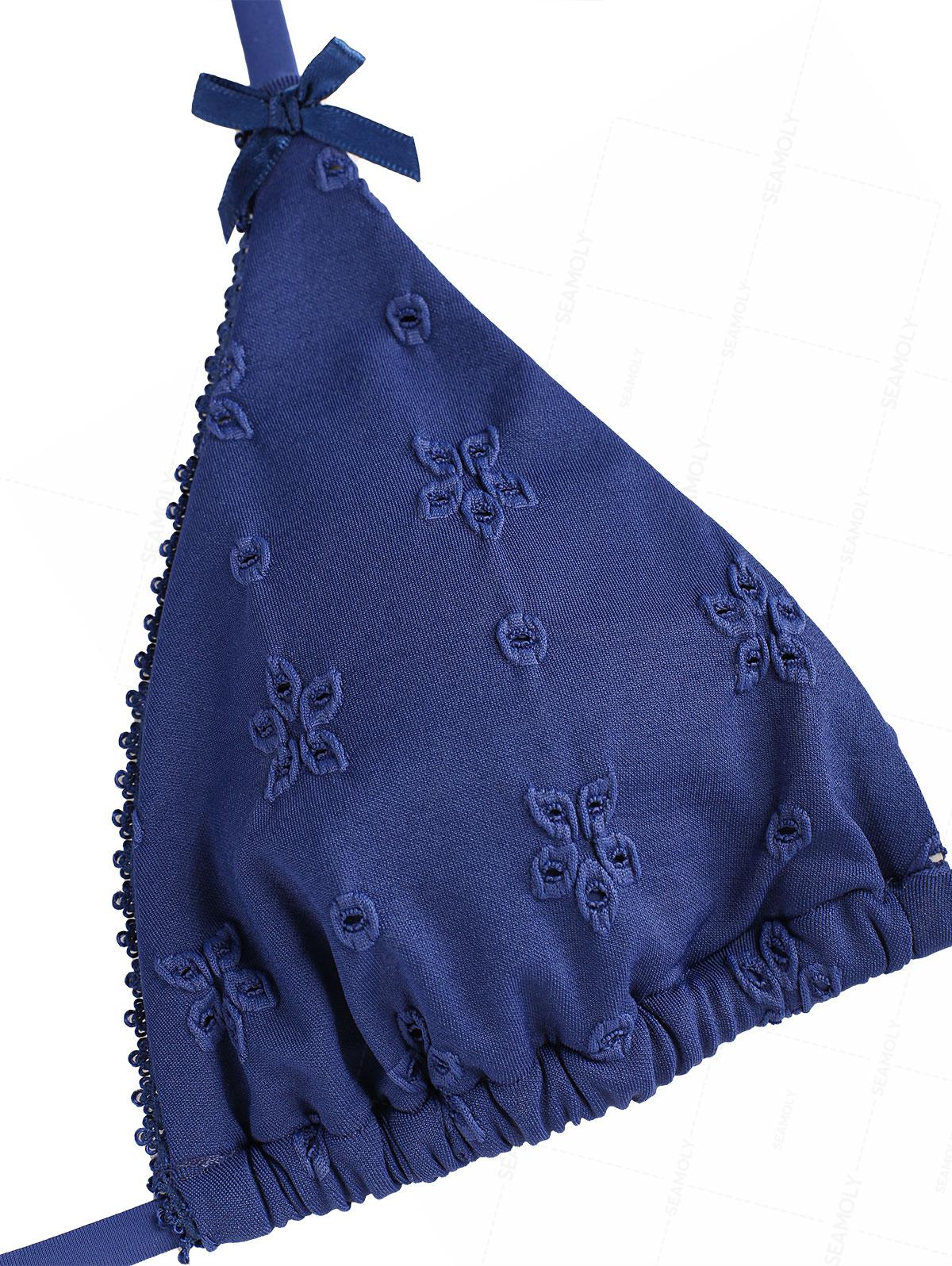 Seamolly Bikini-Set aus recyceltem Jacquard-Spitzenstoff mit Schleife und frechem Schnitt - Image 4