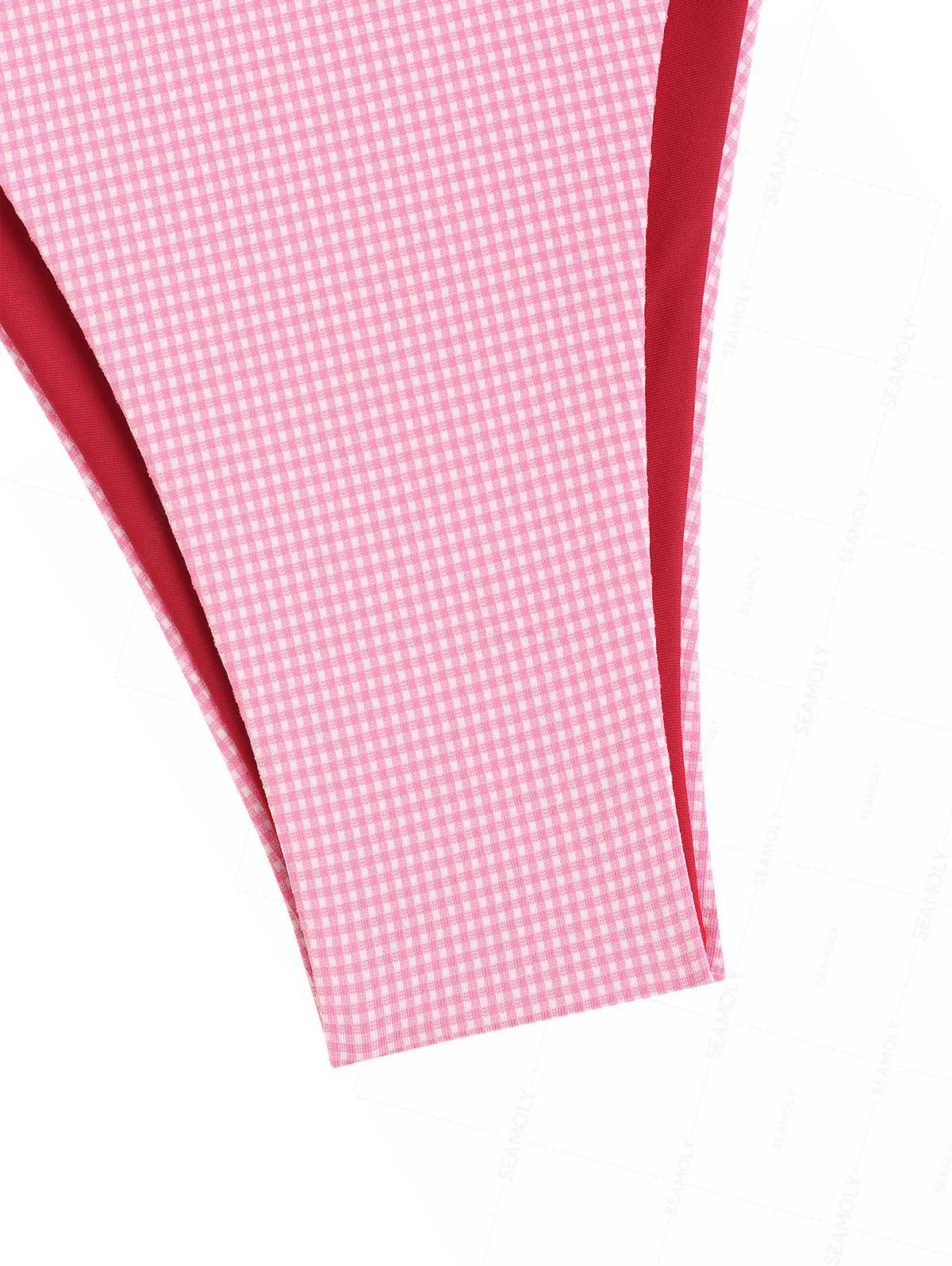 Seamolly Bikini-Set mit Vichy-Karo, kontrastfarbenem Neckholder und Dreiecksbindetechnik - Image 4