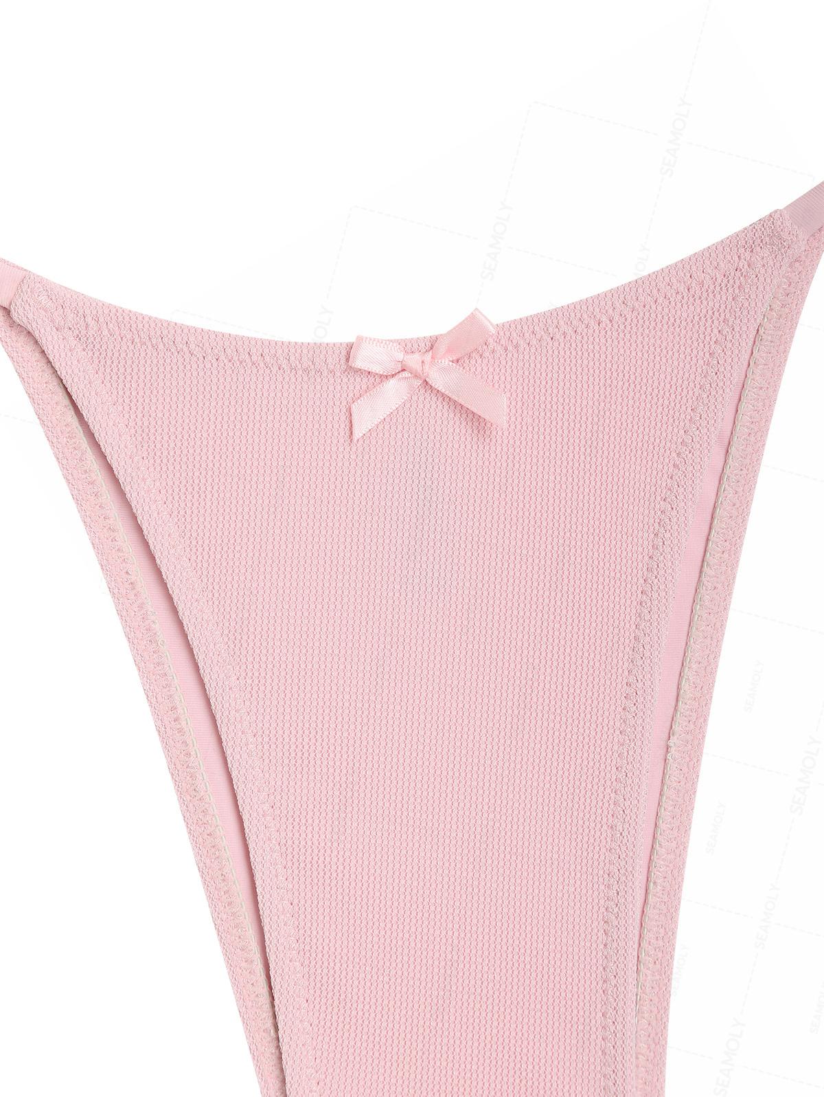 Seamolly Lurex Glitzer-Tankini-Set mit Schleife und seitlicher Bindetechnik - Image 6