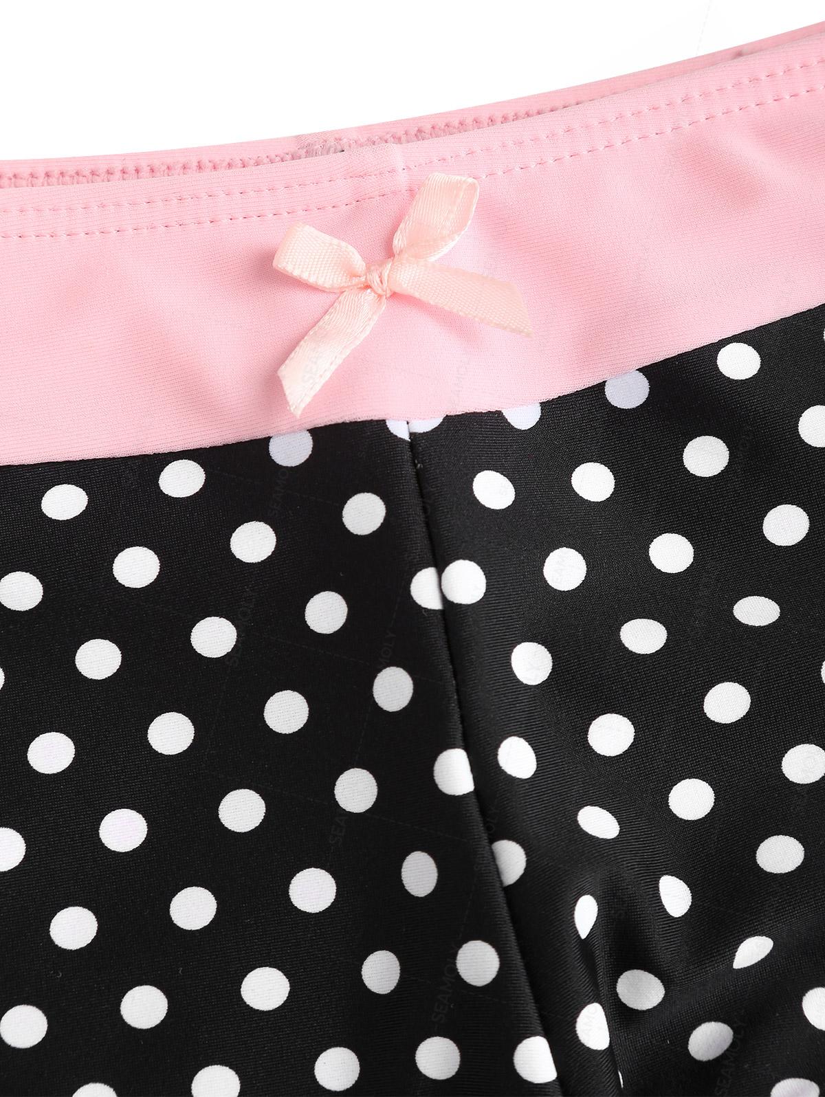 Seamolly Bikinihose mit Polka-Dot-Print und Schleife, freche Badeshorts - Image 3