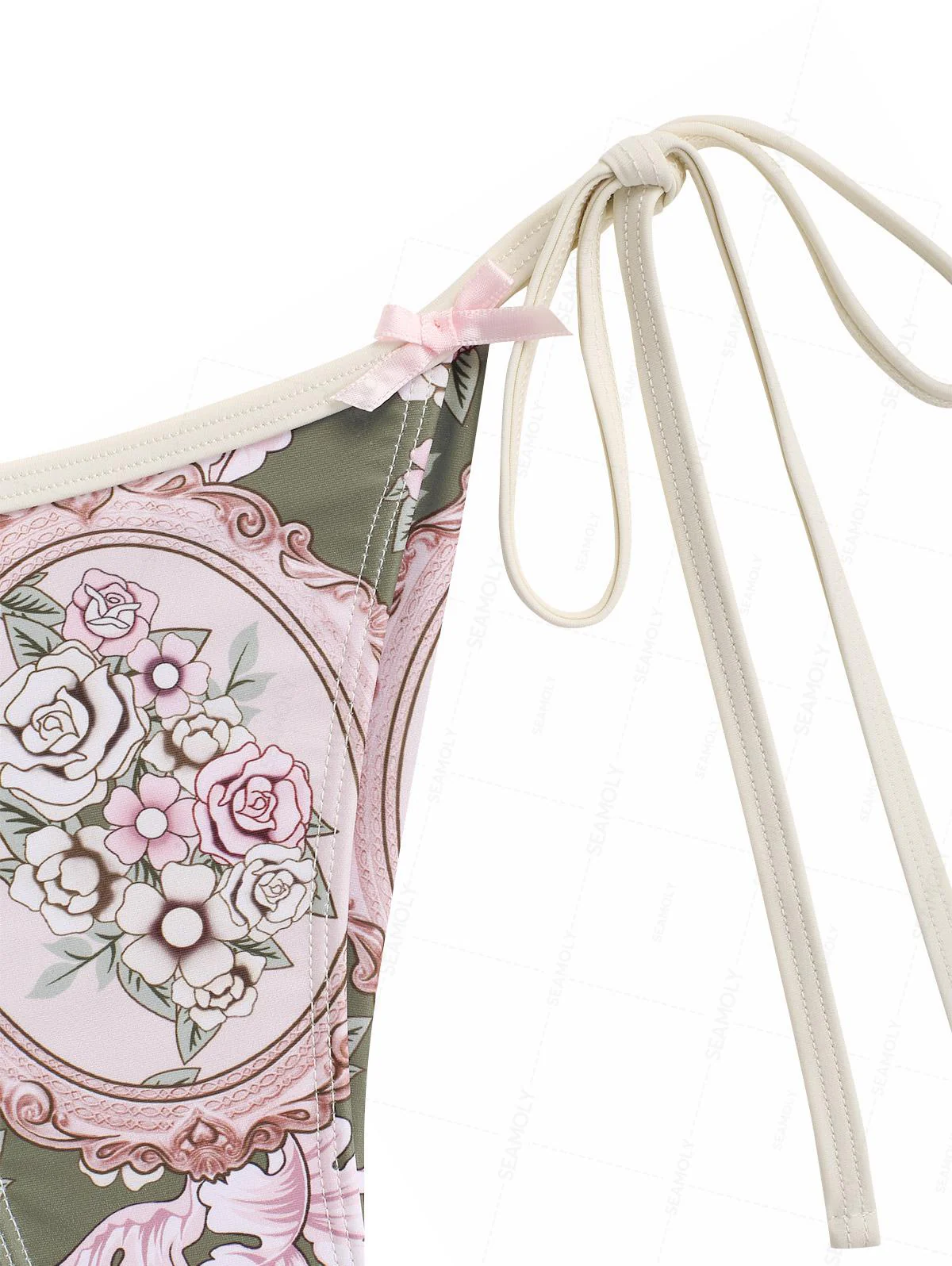 Seamolly Retro Bikini-Set mit floralem Triangel-Top und frechem Brazilian-Höschen - Image 5