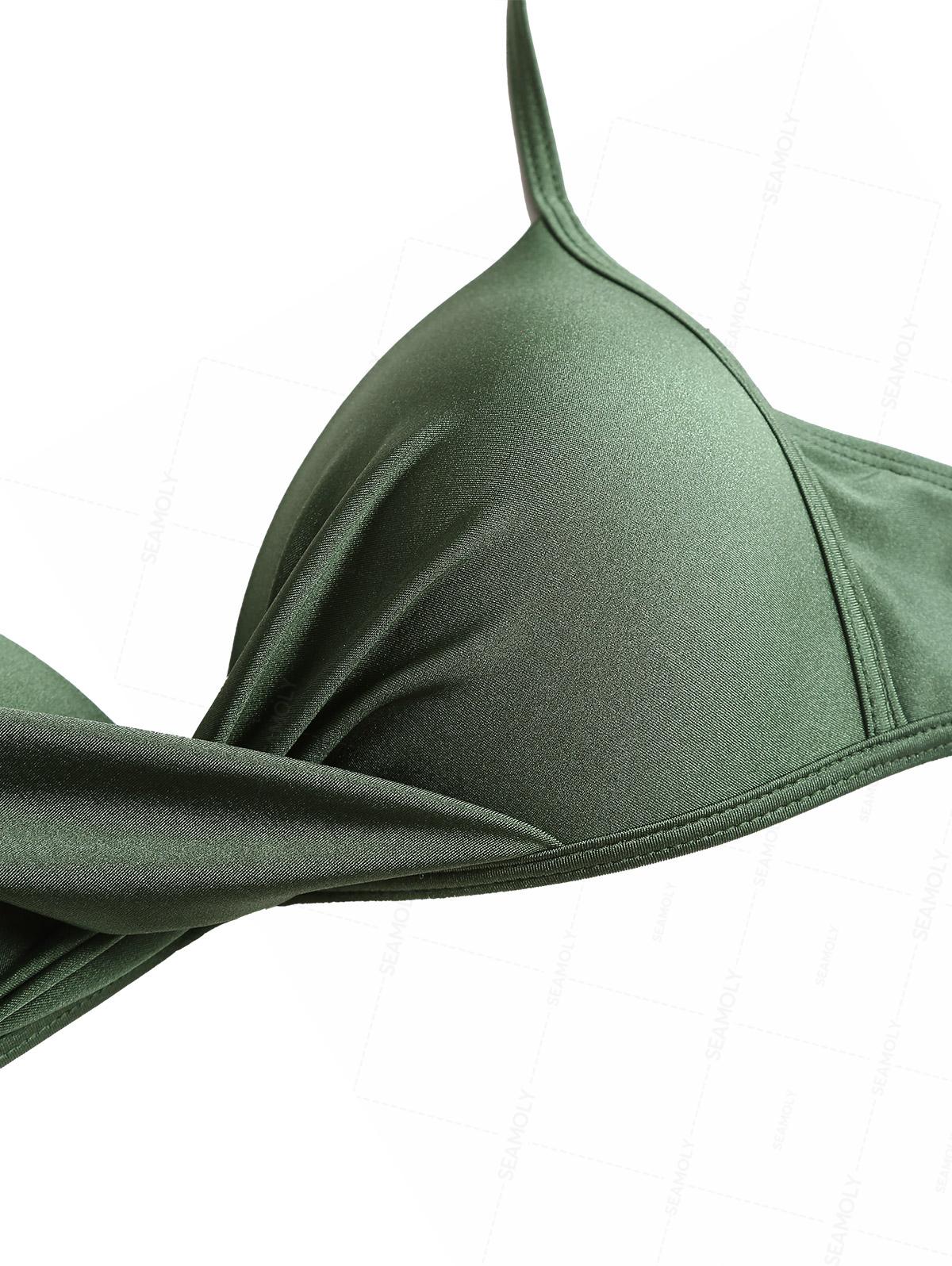 Seamolly Silky Twisted Gathered & Support Triangle Bikini-Set - Image 3