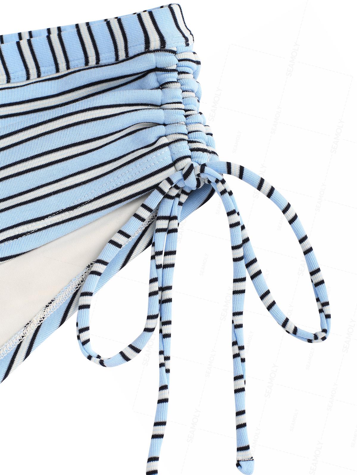 Seamolly Y2K Bikini-Set mit Streifen, Rippstrick, Push-up-Oberteil und frechem, eng anliegendem Boyshorts - Image 15