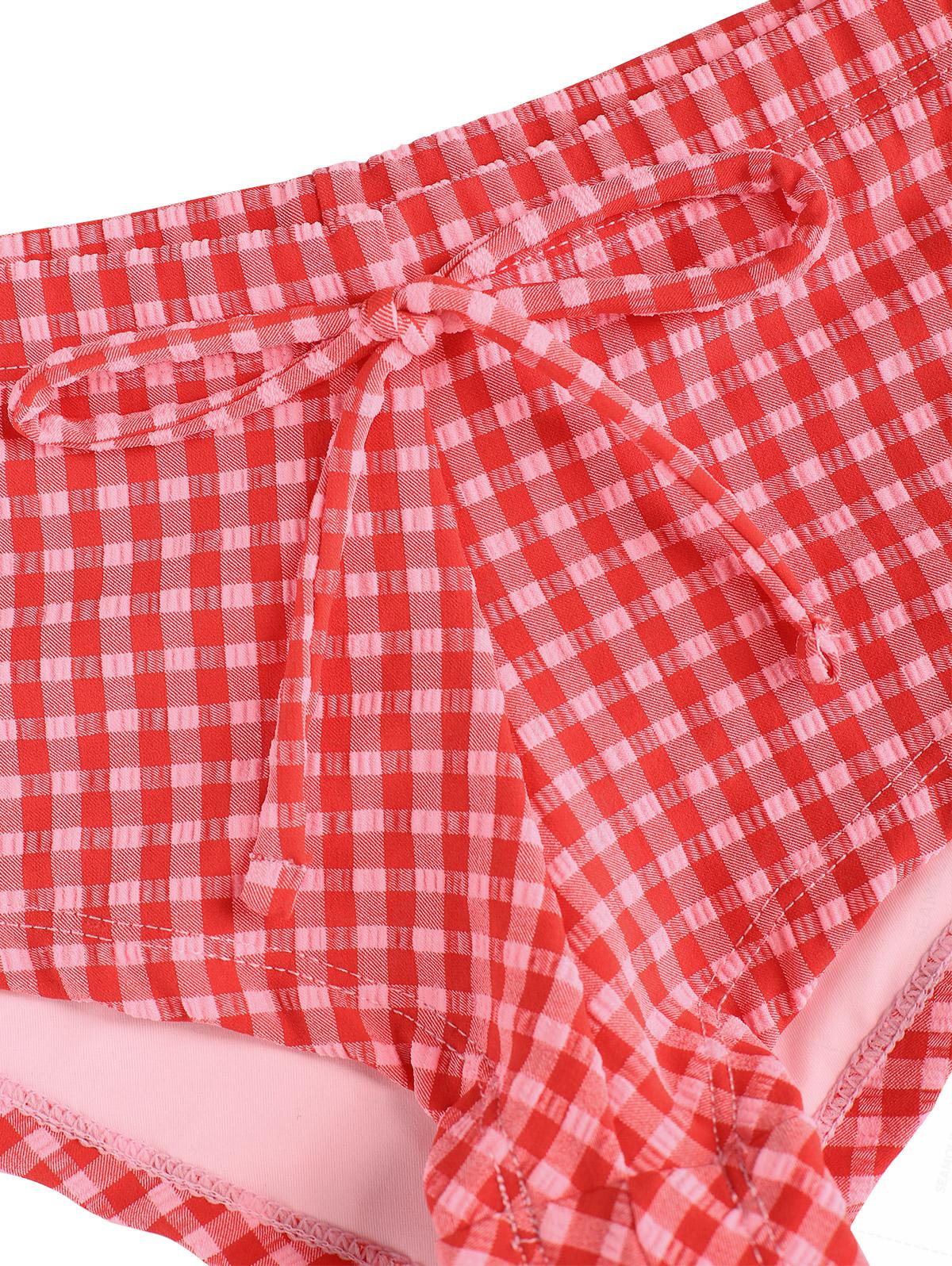Seamolly Gingham Neckholder-Triangel-Bikini-Set mit Boyshorts - Image 17